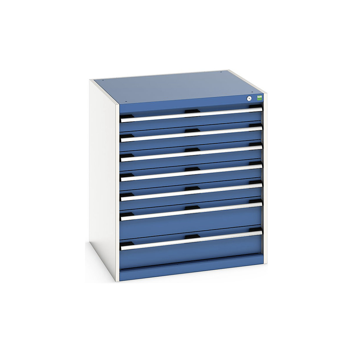 Bott Cubio Cabinets | 800mm Wide, Bott Cubio Cabinets | 800mm Wide, Bott Cubio 7 Drawer Cabinet | 900h x 800w x 750d mm | Blue-0