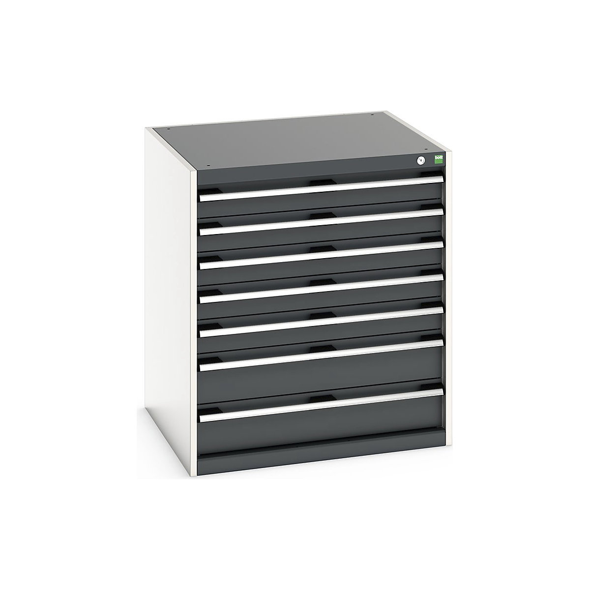 Bott Cubio Cabinets | 800mm Wide, Bott Cubio Cabinets | 800mm Wide, Bott Cubio 7 Drawer Cabinet | 900h x 800w x 750d mm | Dark Grey-0