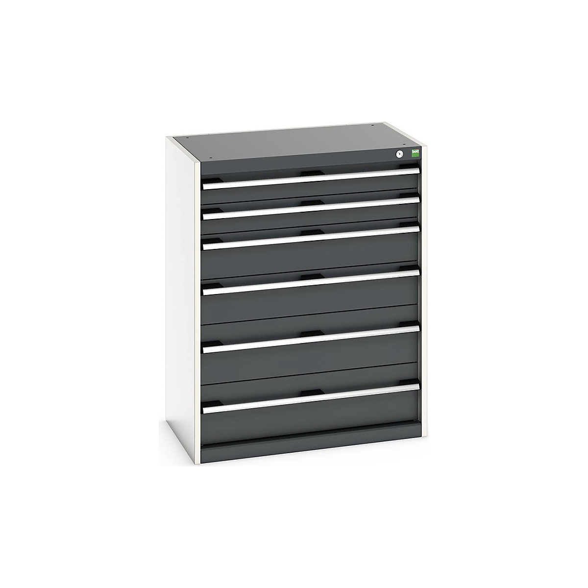 Bott Cubio Cabinets | 800mm Wide, Bott Cubio Cabinets | 800mm Wide, Bott Cubio 6 Drawer Cabinet | 1000h x 800w x 525d mm | Dark Grey-0