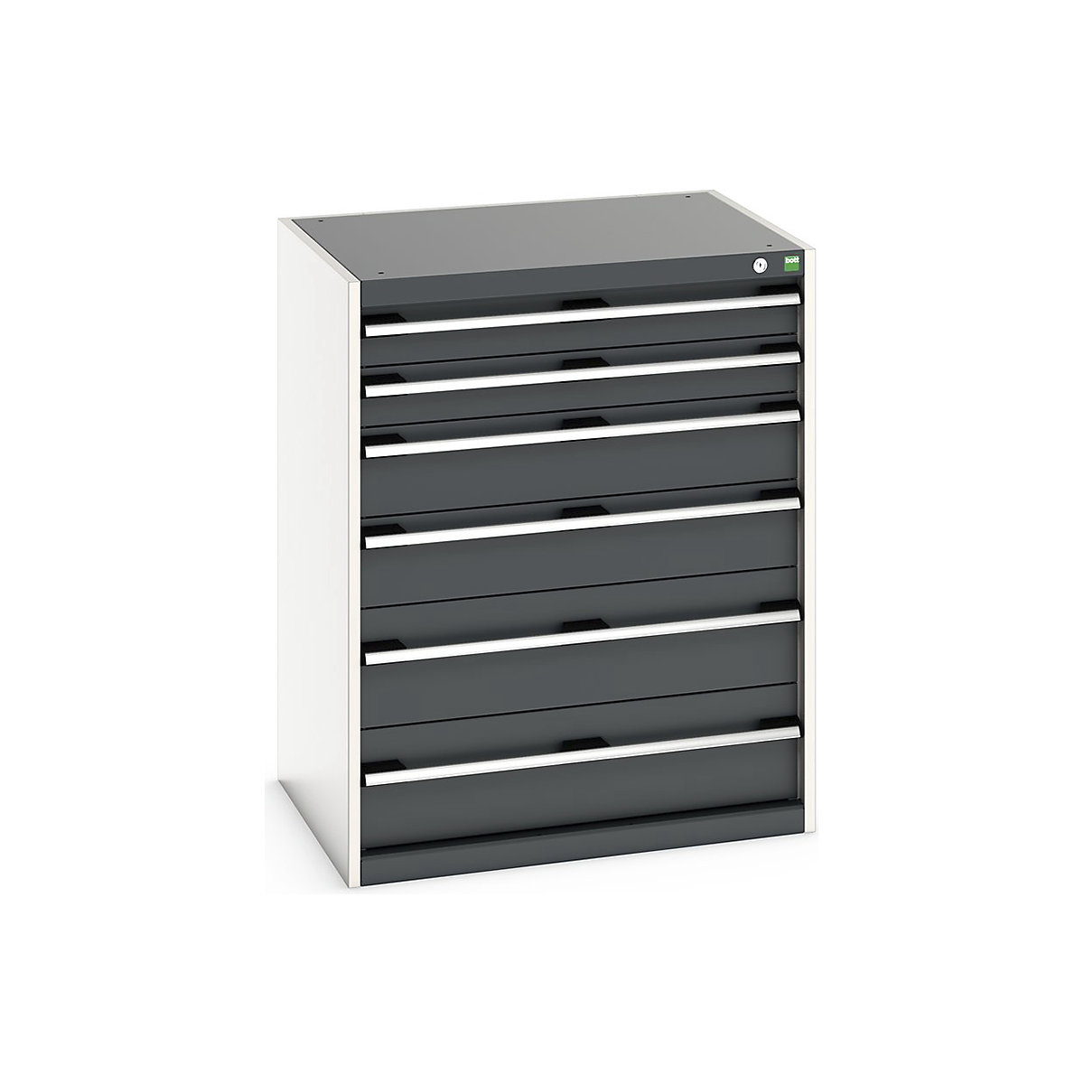 Bott Cubio Cabinets | 800mm Wide, Bott Cubio Cabinets | 800mm Wide, Bott Cubio 6 Drawer Cabinet | 1000h x 800w x 650d mm | Dark Grey-0