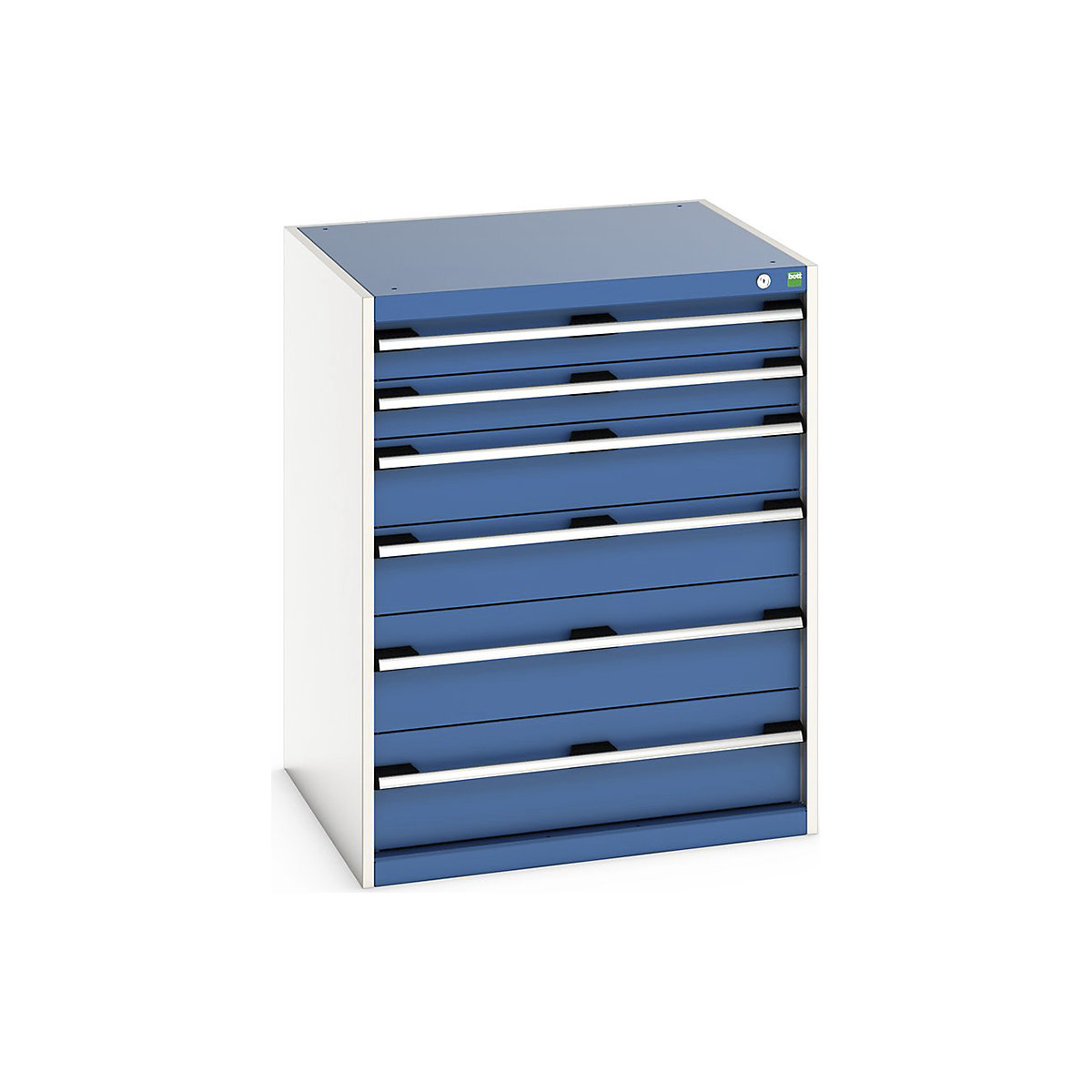 Bott Cubio Cabinets | 800mm Wide, Bott Cubio Cabinets | 800mm Wide, Bott Cubio 6 Drawer Cabinet | 1000h x 800w x 750d mm | Blue-0
