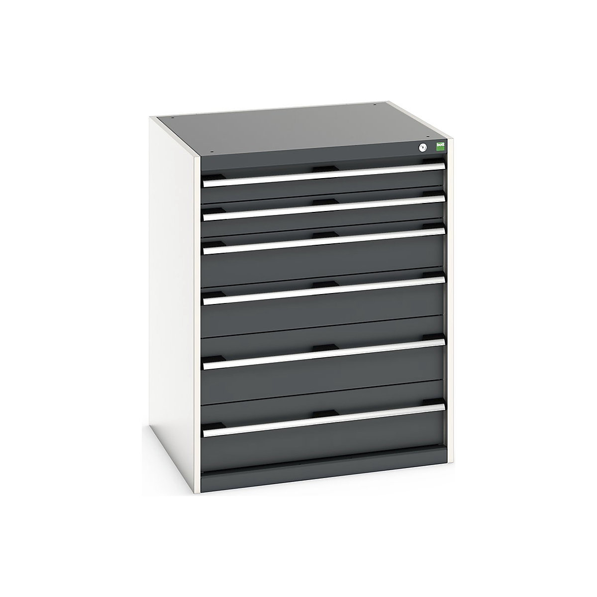 Bott Cubio Cabinets | 800mm Wide, Bott Cubio Cabinets | 800mm Wide, Bott Cubio 6 Drawer Cabinet | 1000h x 800w x 750d mm | Dark Grey-0