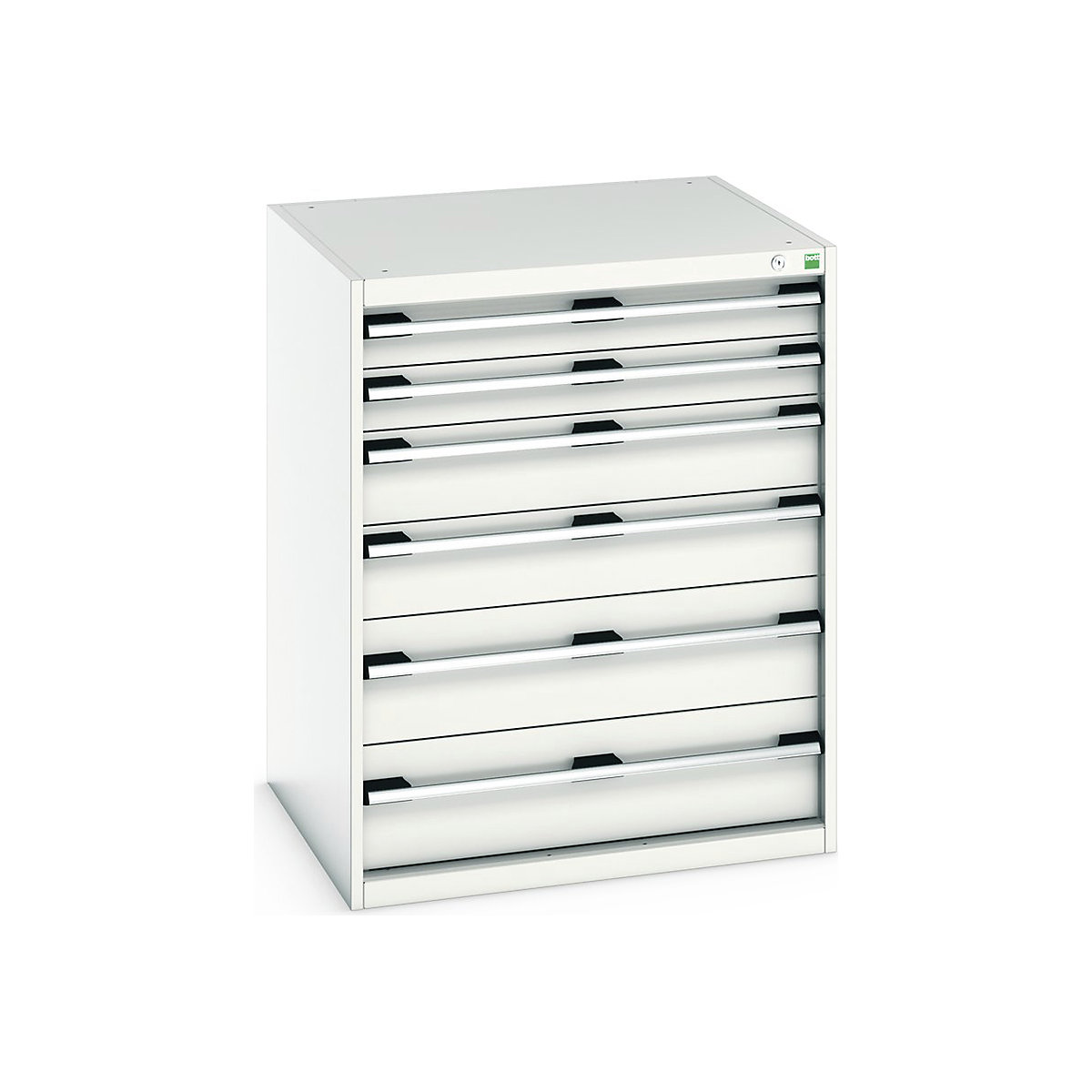 Bott Cubio Cabinets | 800mm Wide, Bott Cubio Cabinets | 800mm Wide, Bott Cubio 6 Drawer Cabinet | 1000h x 800w x 750d mm | Light Grey-0