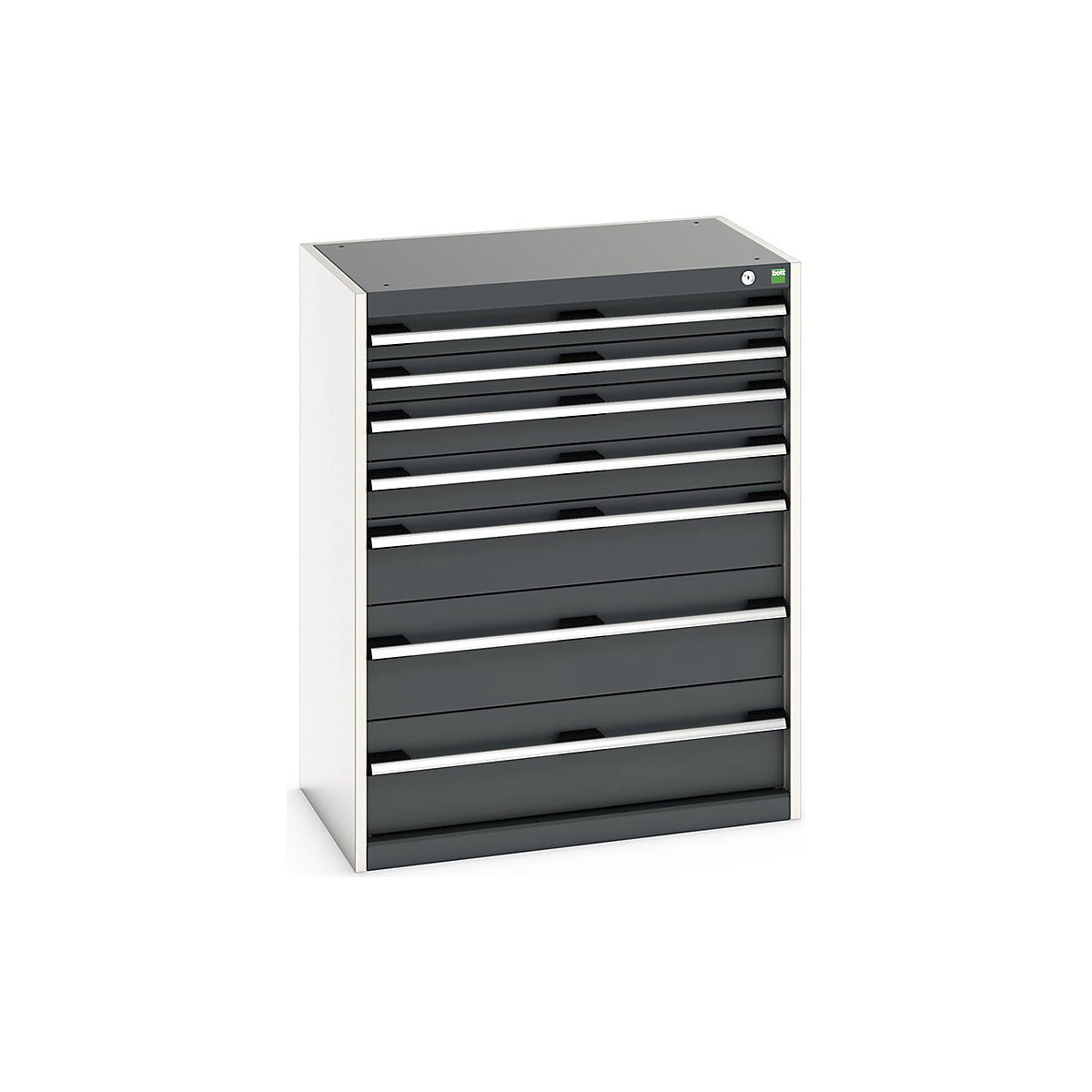 Bott Cubio Cabinets | 800mm Wide, Bott Cubio Cabinets | 800mm Wide, Bott Cubio 7 Drawer Cabinet | 1000h x 800w x 525d mm | Dark Grey-0