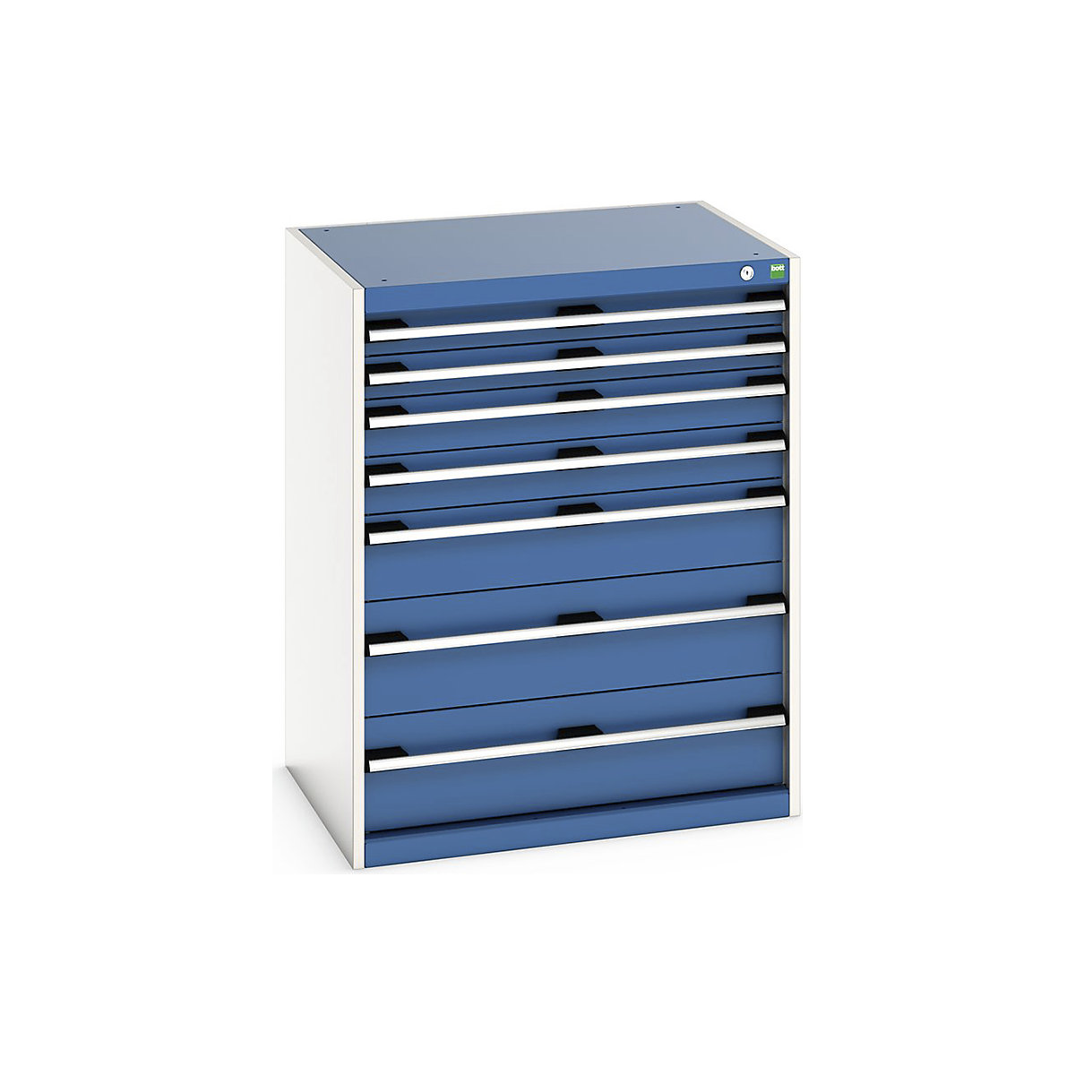 Bott Cubio Cabinets | 800mm Wide, Bott Cubio Cabinets | 800mm Wide, Bott Cubio 7 Drawer Cabinet | 1000h x 800w x 650d mm | Blue-0