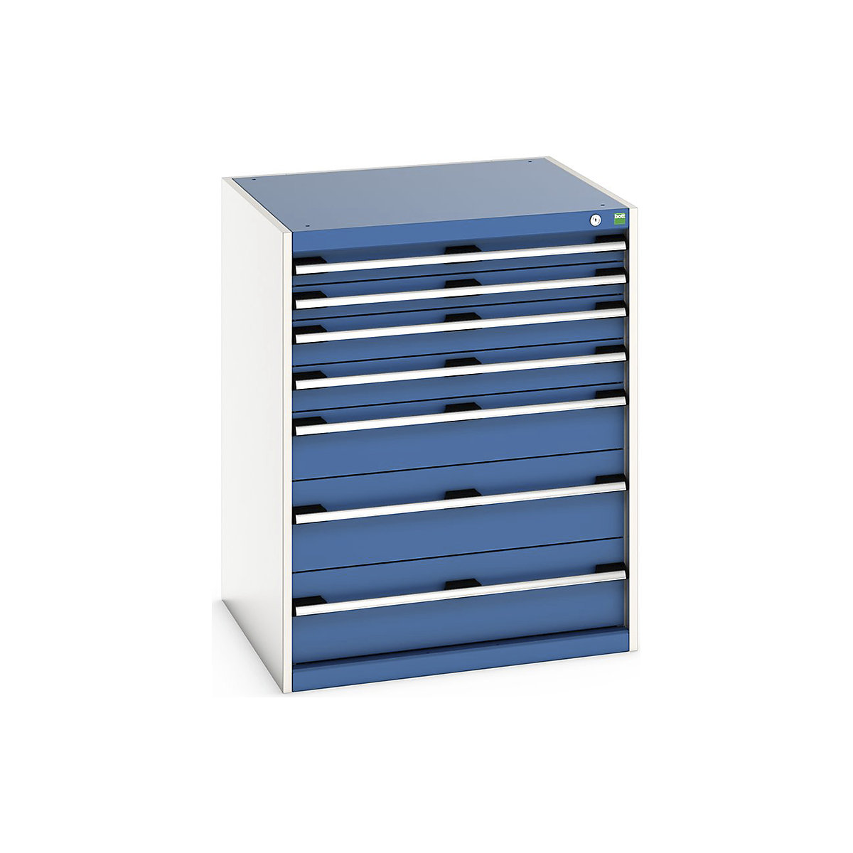 Bott Cubio Cabinets | 800mm Wide, Bott Cubio Cabinets | 800mm Wide, Bott Cubio 7 Drawer Cabinet | 1000h x 800w x 750d mm | Blue-0