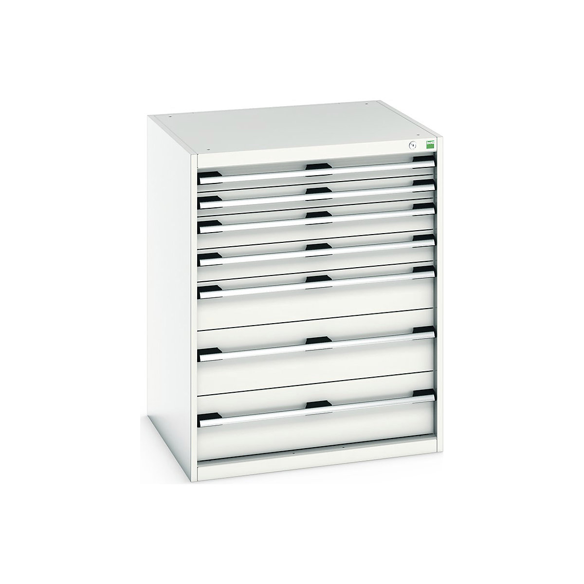 Bott Cubio Cabinets | 800mm Wide, Bott Cubio Cabinets | 800mm Wide, Bott Cubio 7 Drawer Cabinet | 1000h x 800w x 750d mm | Light Grey-0