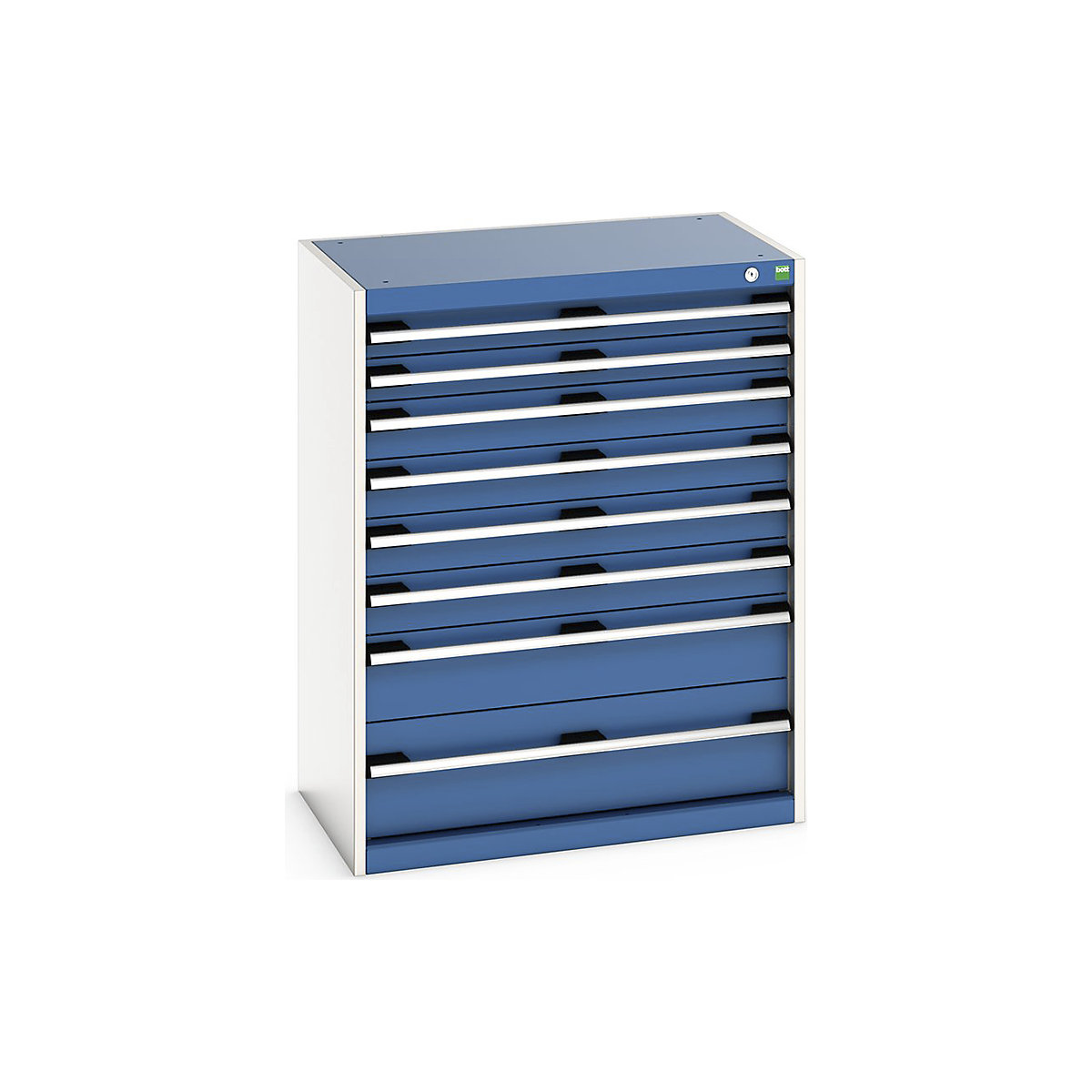 Bott Cubio Cabinets | 800mm Wide, Bott Cubio Cabinets | 800mm Wide, Bott Cubio 8 Drawer Cabinet | 1000h x 800w x 525d mm | Blue-0