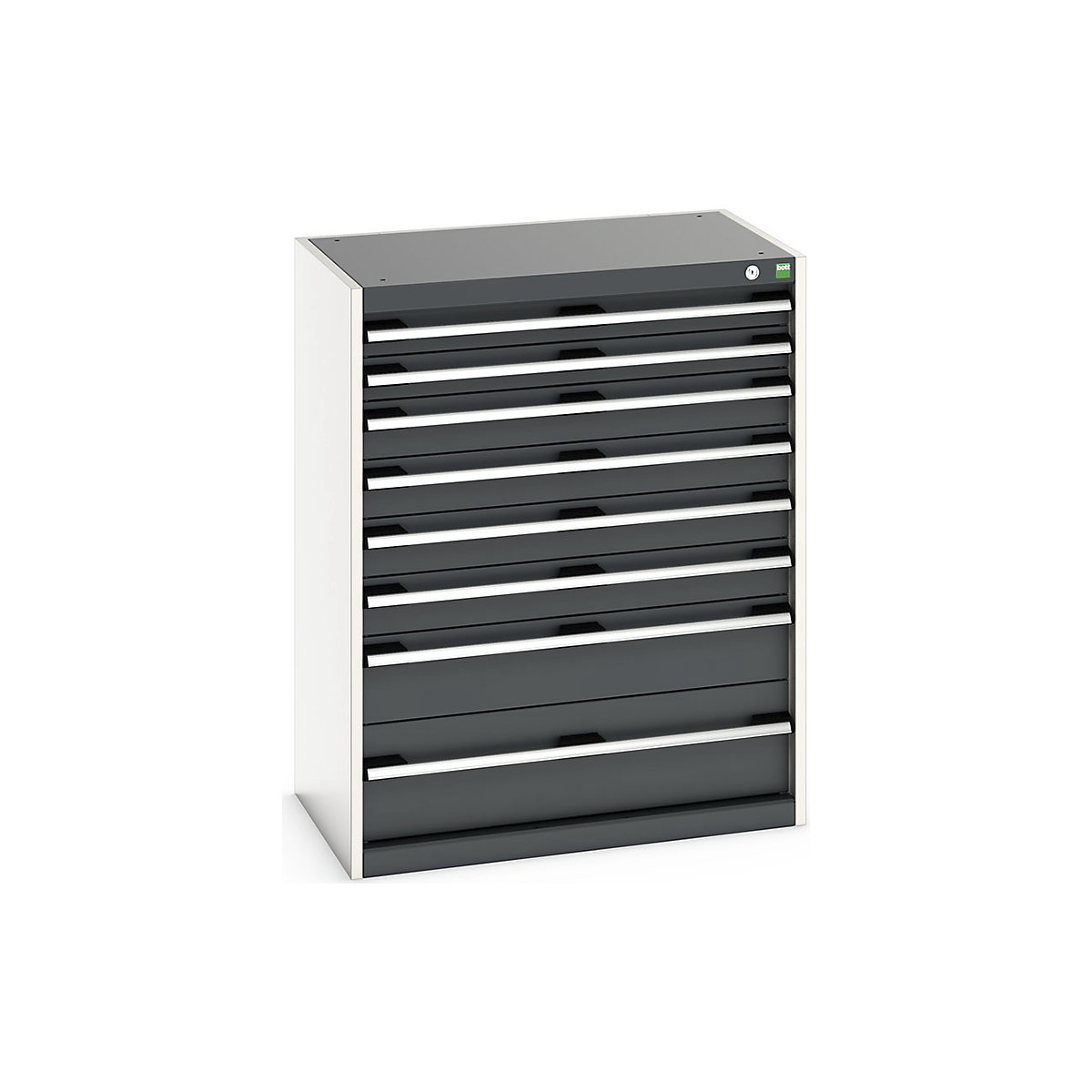 Bott Cubio Cabinets | 800mm Wide, Bott Cubio Cabinets | 800mm Wide, Bott Cubio 8 Drawer Cabinet | 1000h x 800w x 525d mm | Dark Grey-0