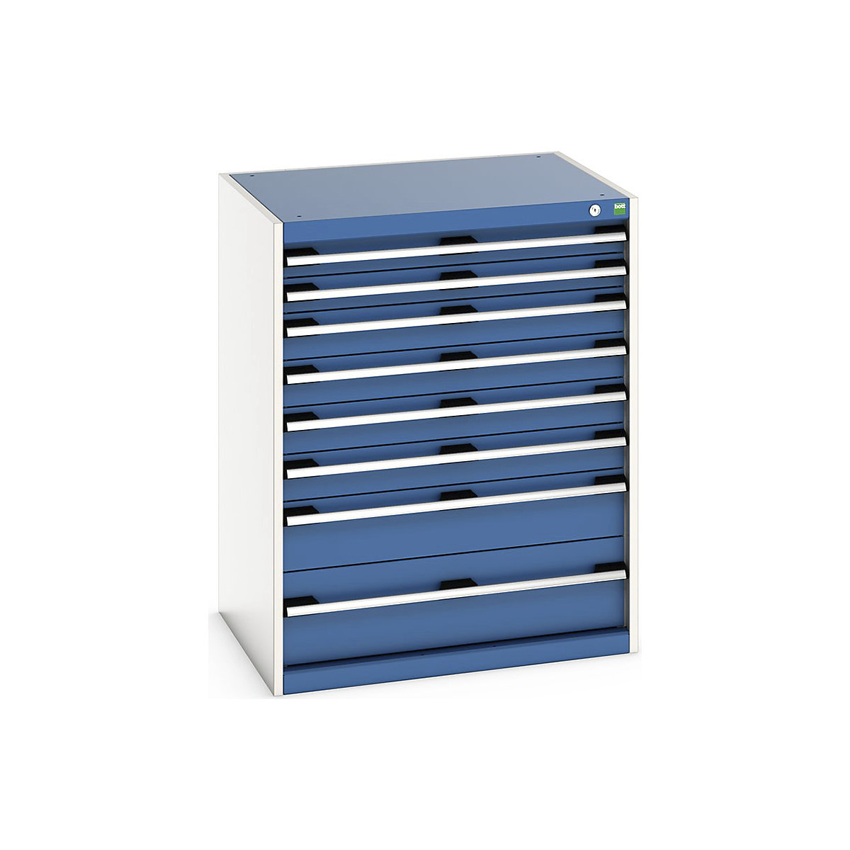 Bott Cubio Cabinets | 800mm Wide, Bott Cubio Cabinets | 800mm Wide, Bott Cubio 8 Drawer Cabinet | 1000h x 800w x 650d mm | Blue-0