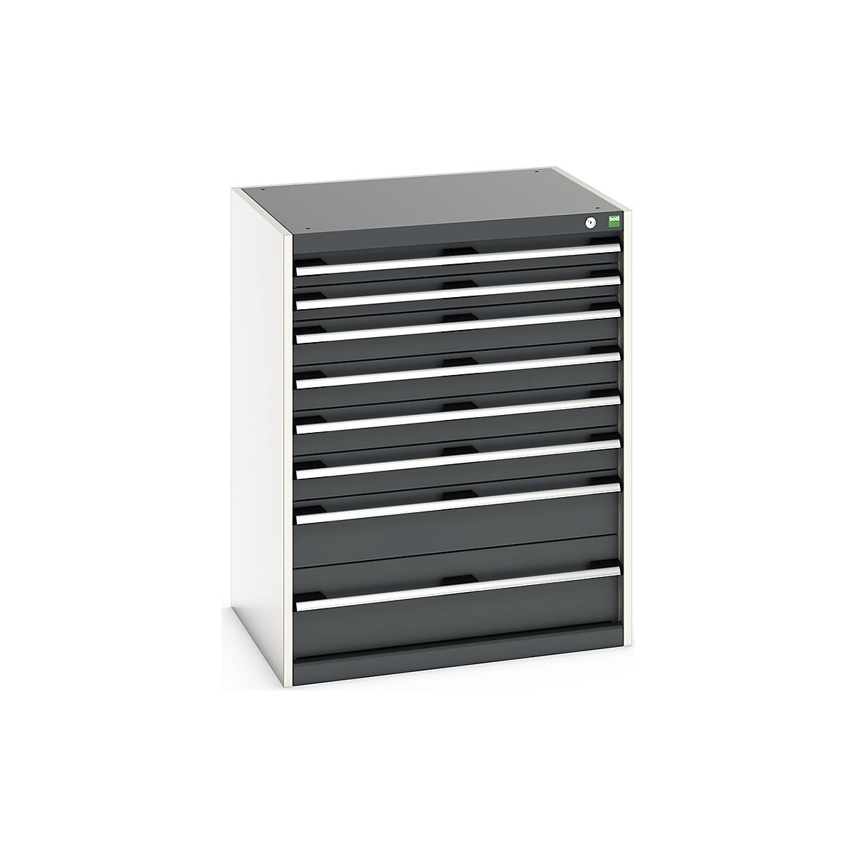 Bott Cubio Cabinets | 800mm Wide, Bott Cubio Cabinets | 800mm Wide, Bott Cubio 8 Drawer Cabinet | 1000h x 800w x 650d mm | Dark Grey-0