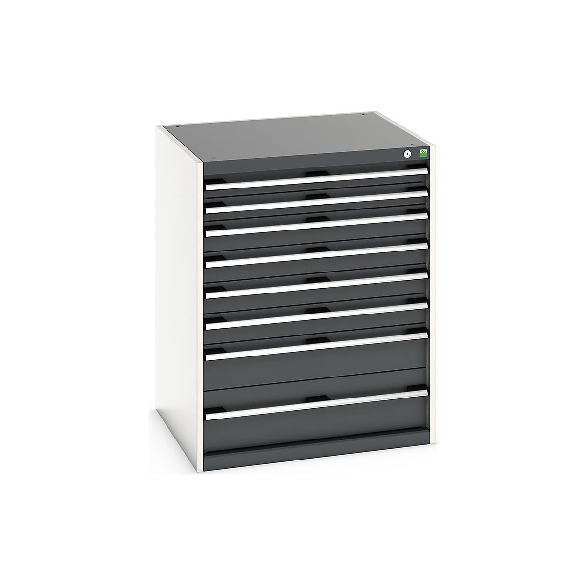 Bott Cubio Cabinets | 800mm Wide, Bott Cubio Cabinets | 800mm Wide, Bott Cubio 8 Drawer Cabinet | 1000h x 800w x 750d mm | Dark Grey-0