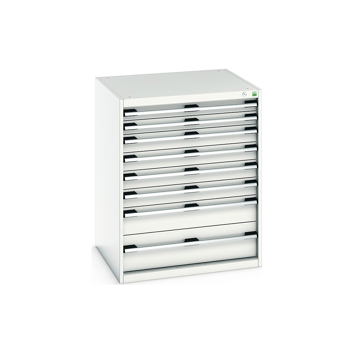 Bott Cubio Cabinets | 800mm Wide, Bott Cubio Cabinets | 800mm Wide, Bott Cubio 8 Drawer Cabinet | 1000h x 800w x 750d mm | Light Grey-0