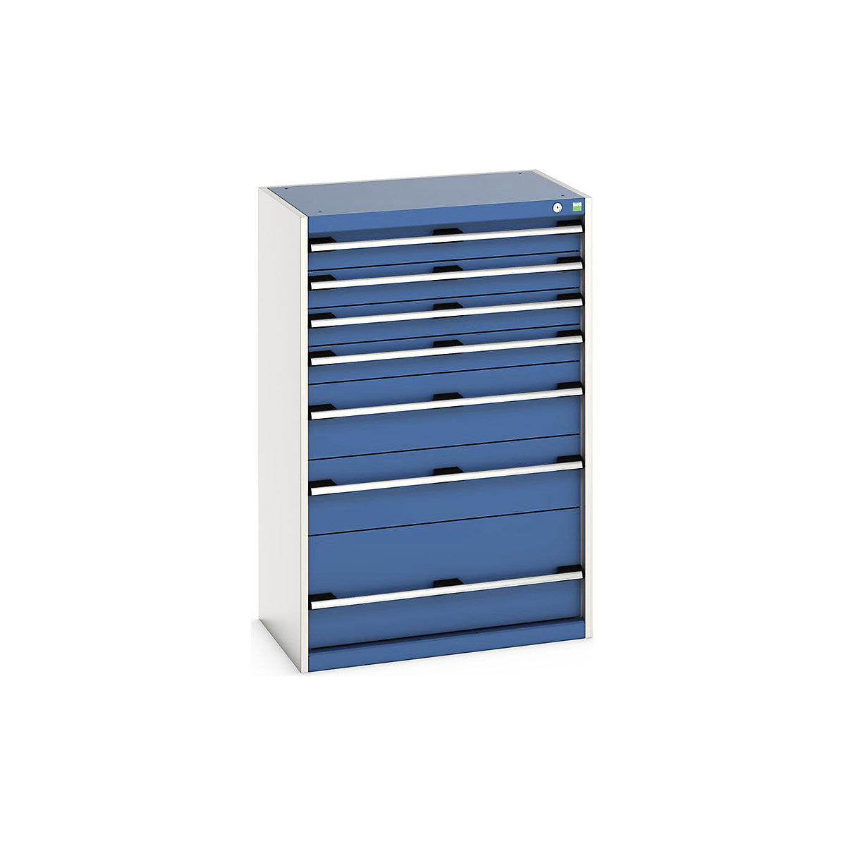Bott Cubio Cabinets | 800mm Wide, Bott Cubio Cabinets | 800mm Wide, Bott Cubio Cabinet | 7 Drawers | 1200h x 800w x 525d mm | Blue-0