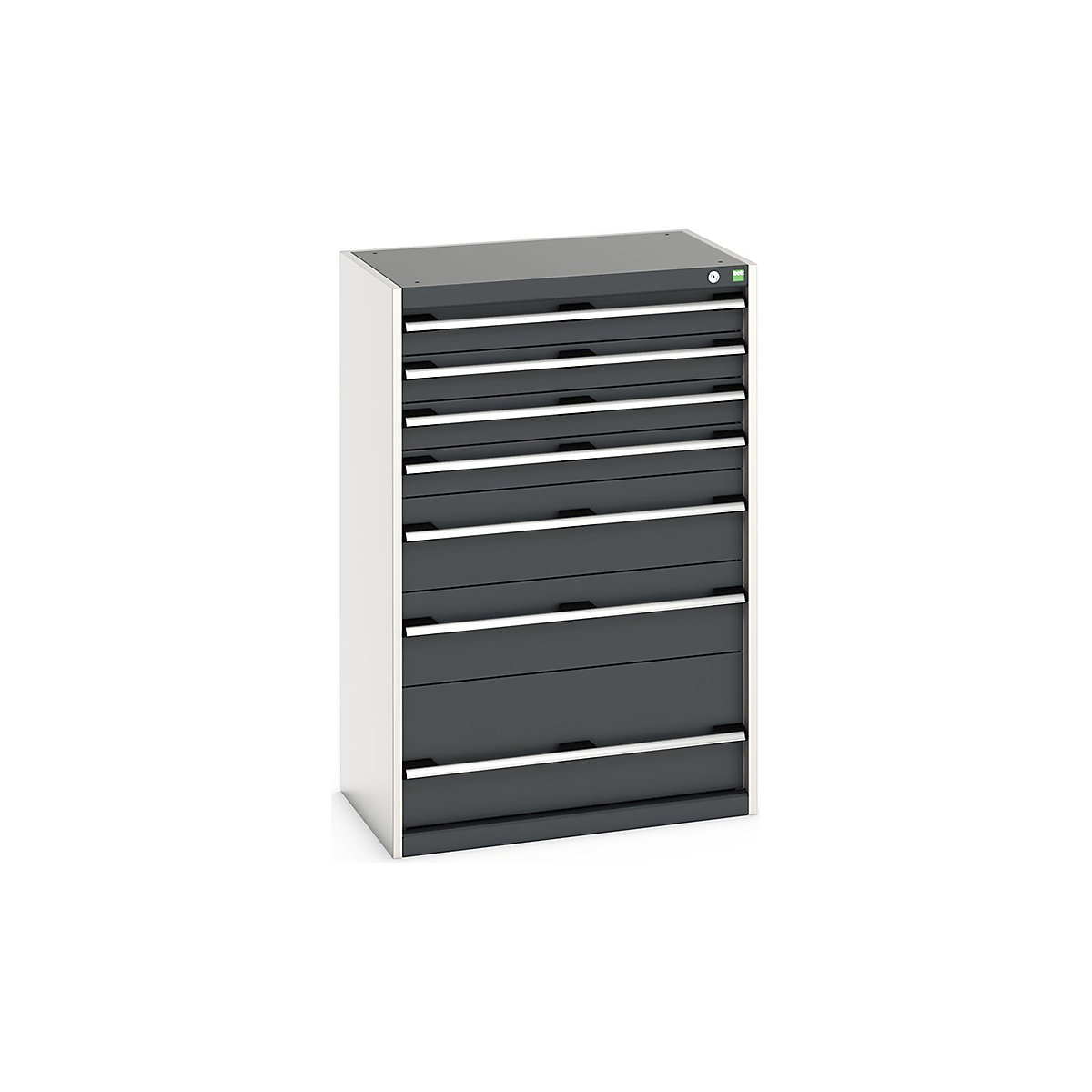 Bott Cubio Cabinets | 800mm Wide, Bott Cubio Cabinets | 800mm Wide, Bott Cubio Cabinet | 7 Drawers | 1200h x 800w x 525d mm | Dark Grey-0