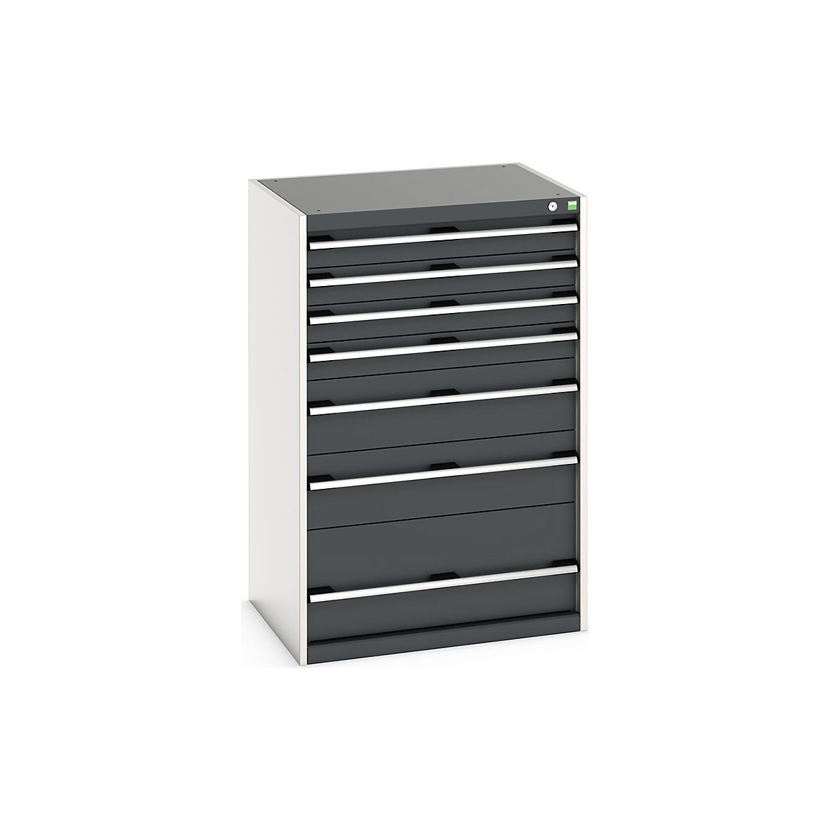 Bott Cubio Cabinets | 800mm Wide, Bott Cubio Cabinets | 800mm Wide, Bott Cubio Cabinet | 7 Drawers | 1200h x 800w x 650d mm | Dark Grey-0