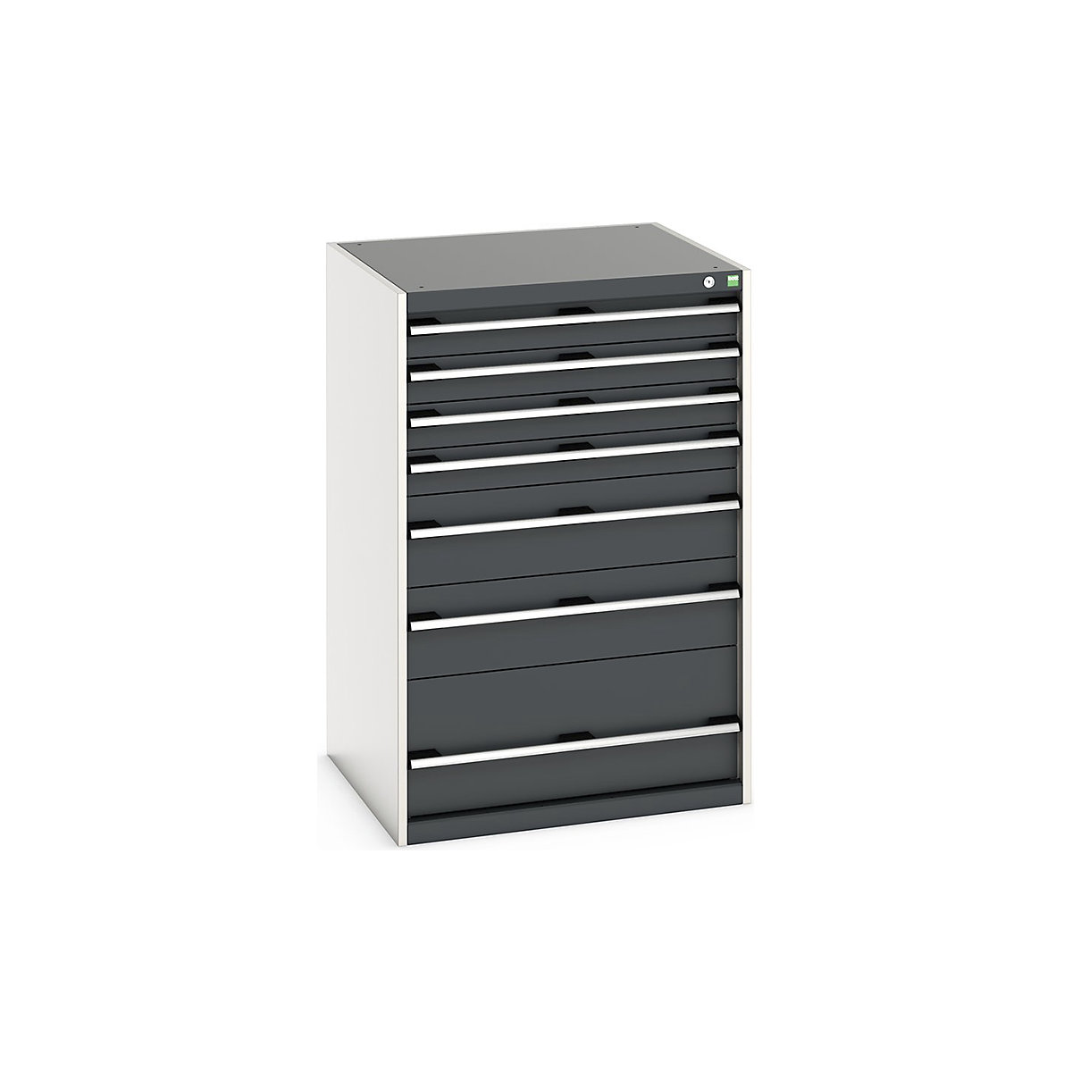 Bott Cubio Cabinets | 800mm Wide, Bott Cubio Cabinets | 800mm Wide, Bott Cubio Cabinet | 7 Drawers | 1200h x 800w x 750d mm | Dark Grey-0