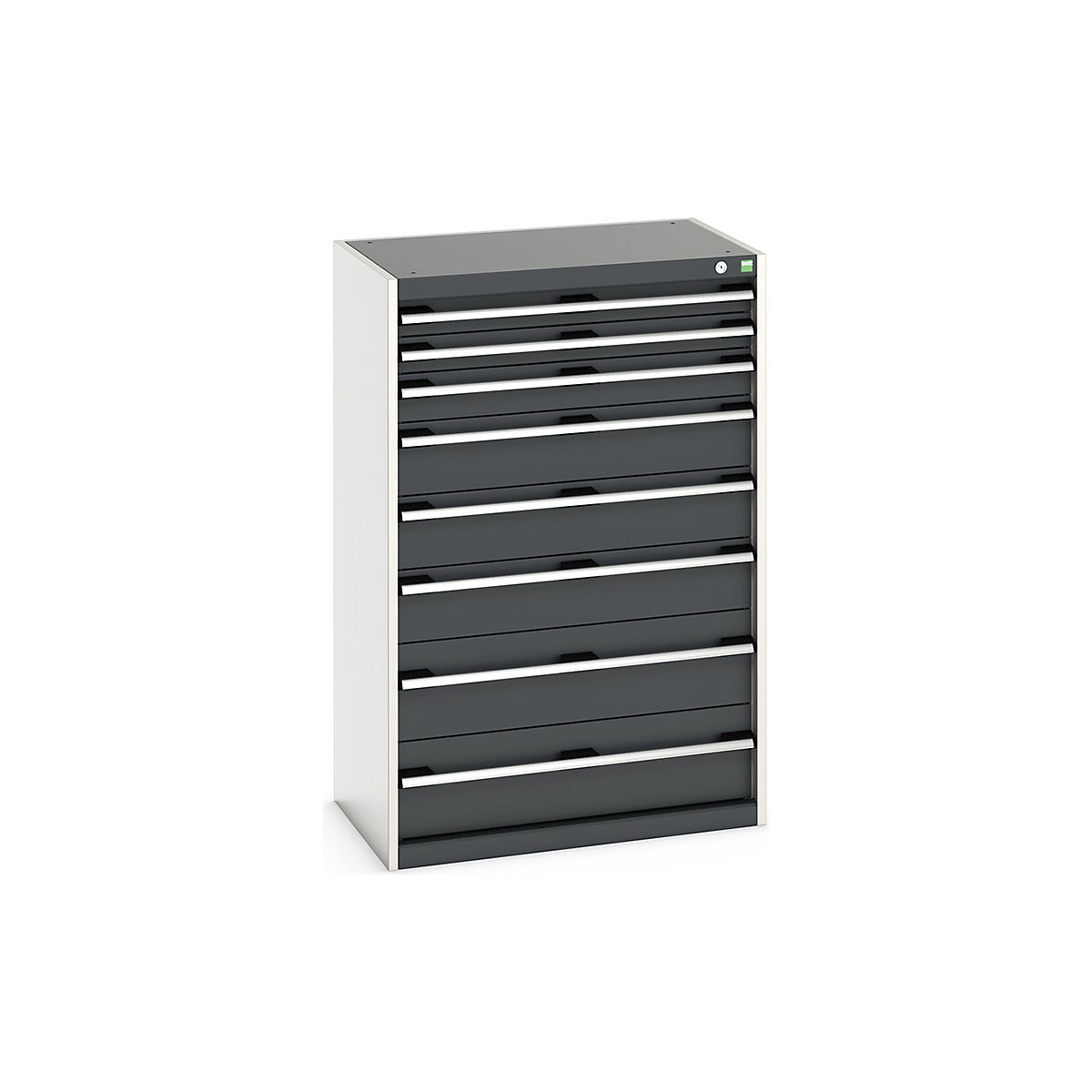 Bott Cubio Cabinets | 800mm Wide, Bott Cubio Cabinets | 800mm Wide, Bott Cubio Cabinet | 8 Drawers | 1200h x 800w x 525d mm | Dark Grey-0