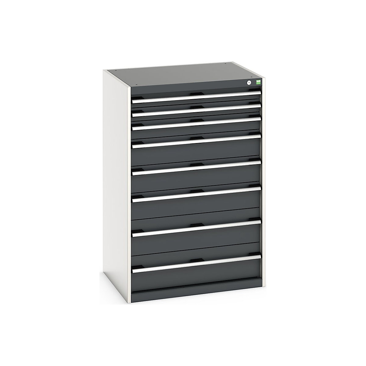 Bott Cubio Cabinets | 800mm Wide, Bott Cubio Cabinets | 800mm Wide, Bott Cubio Cabinet | 8 Drawers | 1200h x 800w x 650d mm | Dark Grey-0