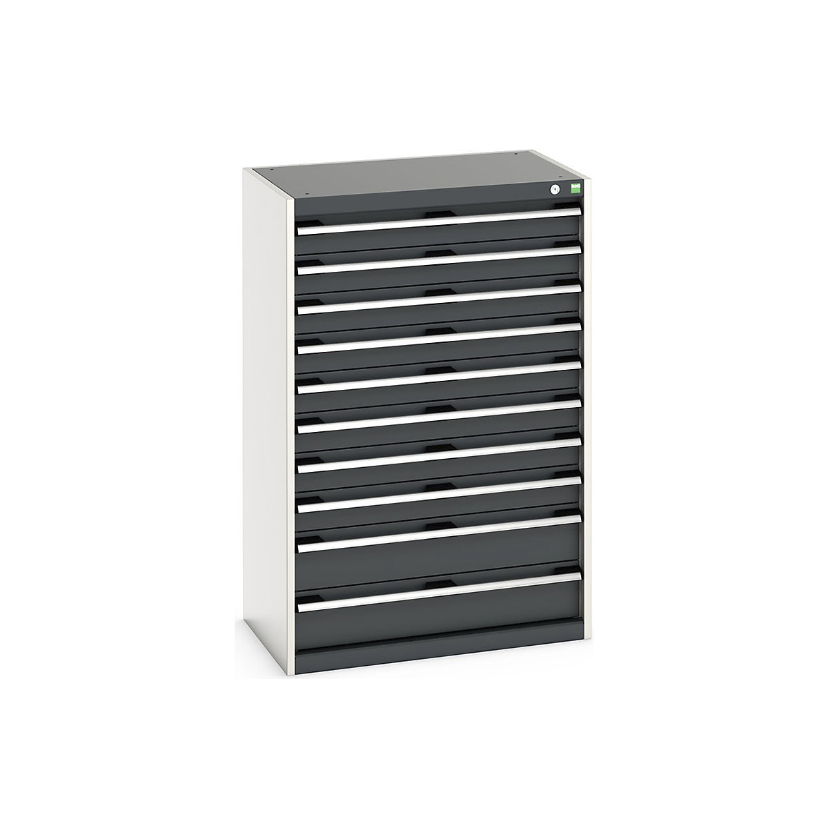Bott Cubio Cabinets | 800mm Wide, Bott Cubio Cabinets | 800mm Wide, Bott Cubio Cabinet | 10 Drawers | 1200h x 800w x 525d mm | Dark Grey-0