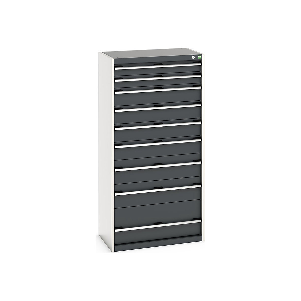 Bott Cubio Cabinets | 800mm Wide, Bott Cubio Cabinets | 800mm Wide, Bott Cubio Cabinet | 9 Drawers | 1600h x 800w x 525d mm | Dark Grey-0