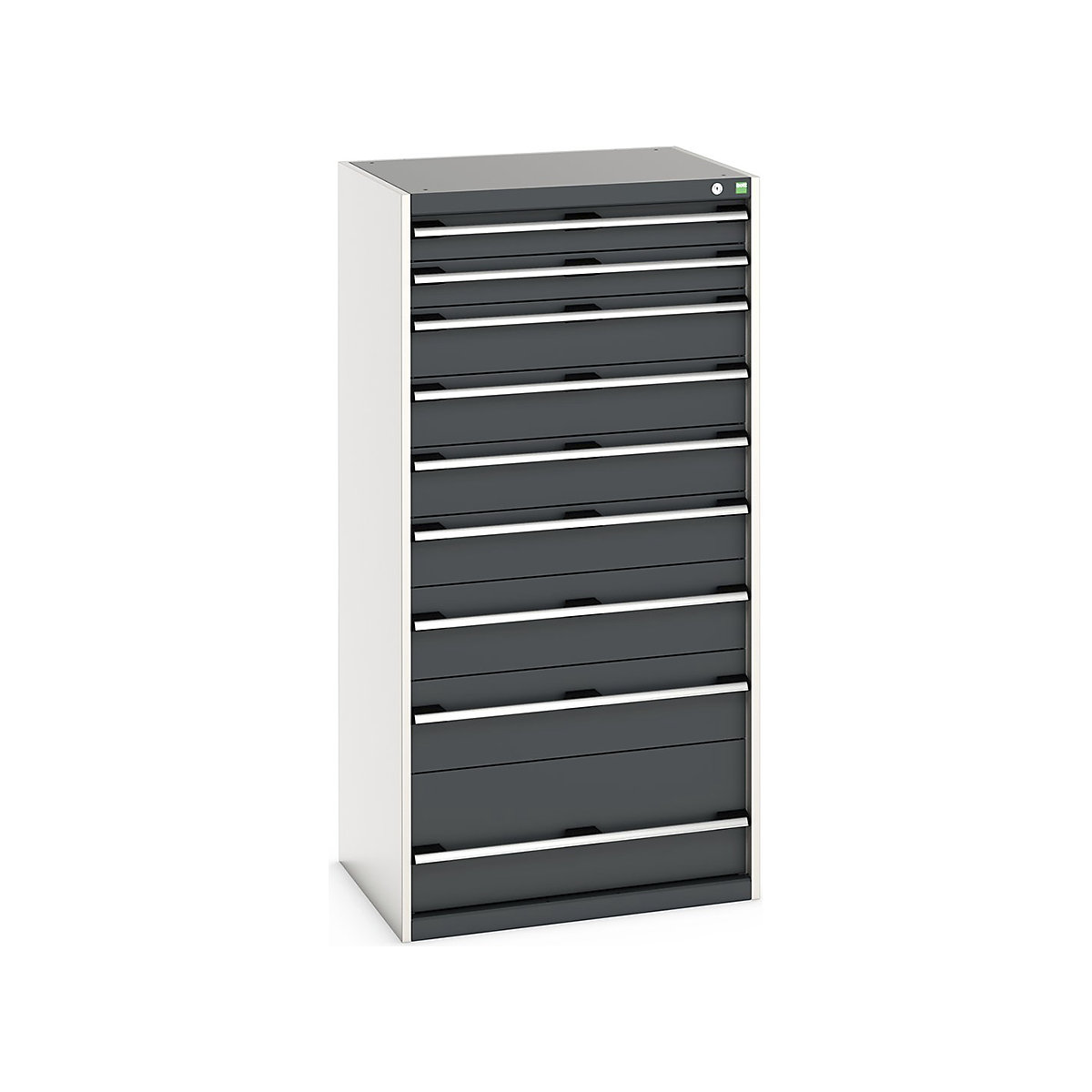 Bott Cubio Cabinets | 800mm Wide, Bott Cubio Cabinets | 800mm Wide, Bott Cubio Cabinet | 9 Drawers | 1600h x 800w x 650d mm | Dark Grey-0