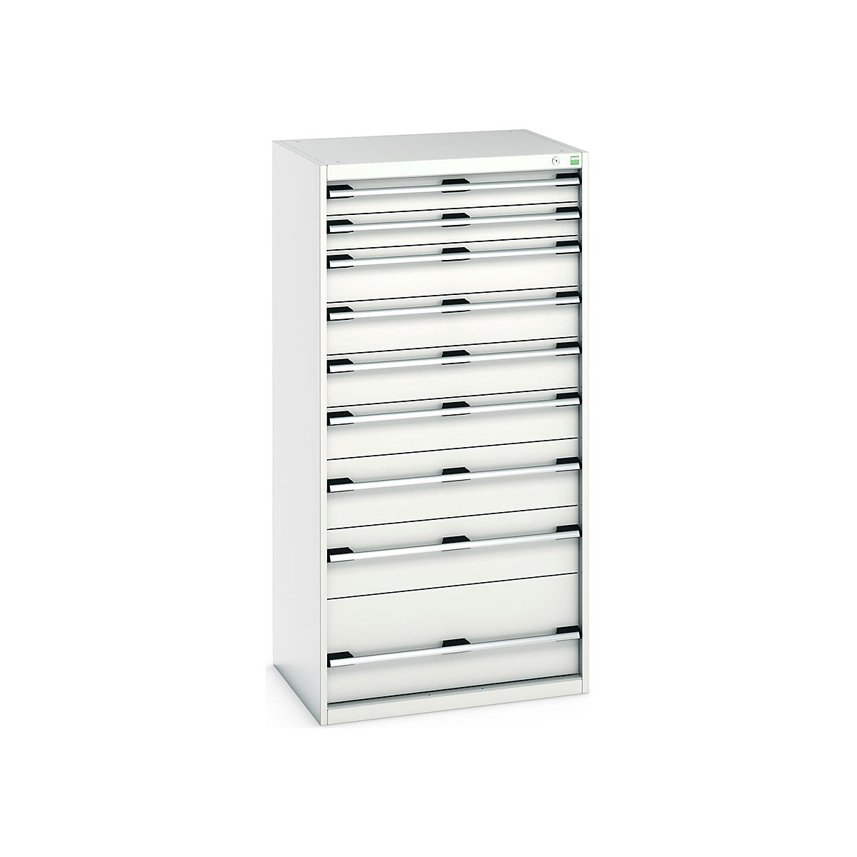 Bott Cubio Cabinets | 800mm Wide, Bott Cubio Cabinets | 800mm Wide, Bott Cubio Cabinet | 9 Drawers | 1600h x 800w x 650d mm | Light Grey-0