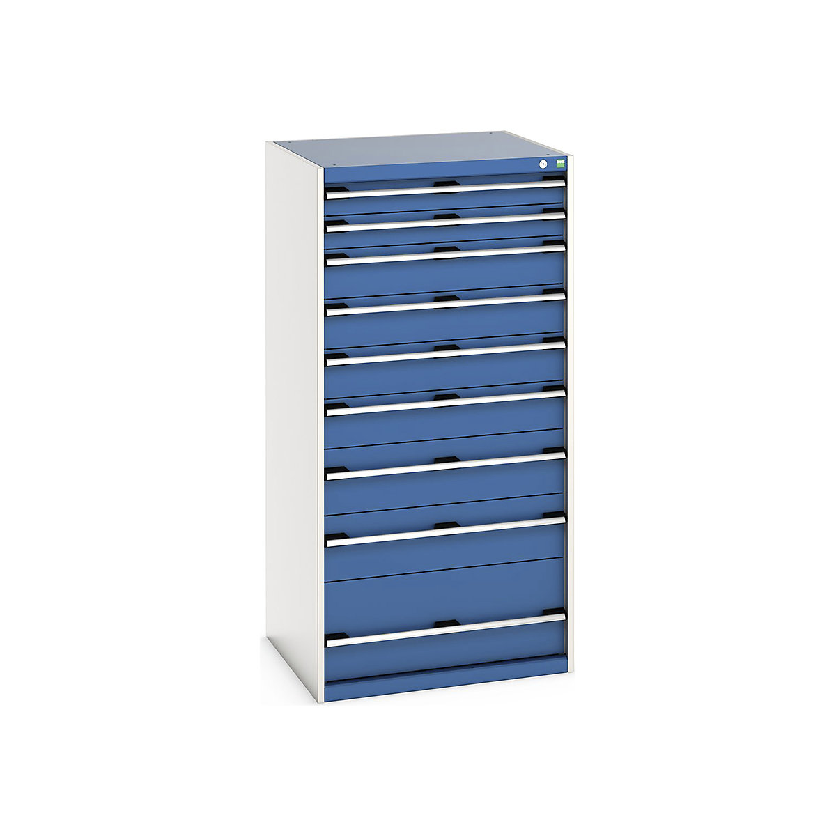 Bott Cubio Cabinets | 800mm Wide, Bott Cubio Cabinets | 800mm Wide, Bott Cubio Cabinet | 9 Drawers | 1600h x 800w x 750d mm | Blue-0