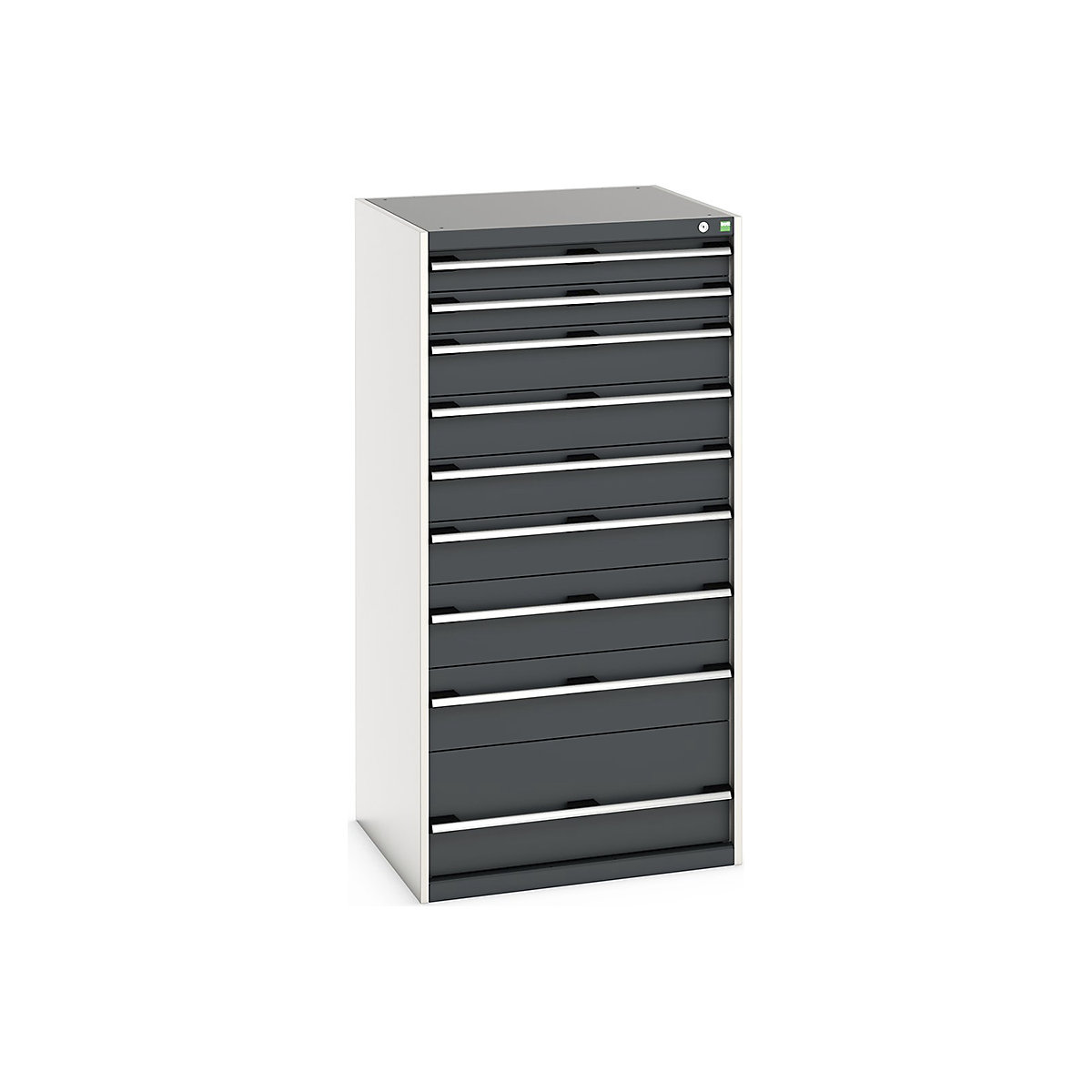 Bott Cubio Cabinets | 800mm Wide, Bott Cubio Cabinets | 800mm Wide, Bott Cubio Cabinet | 9 Drawers | 1600h x 800w x 750d mm | Dark Grey-0