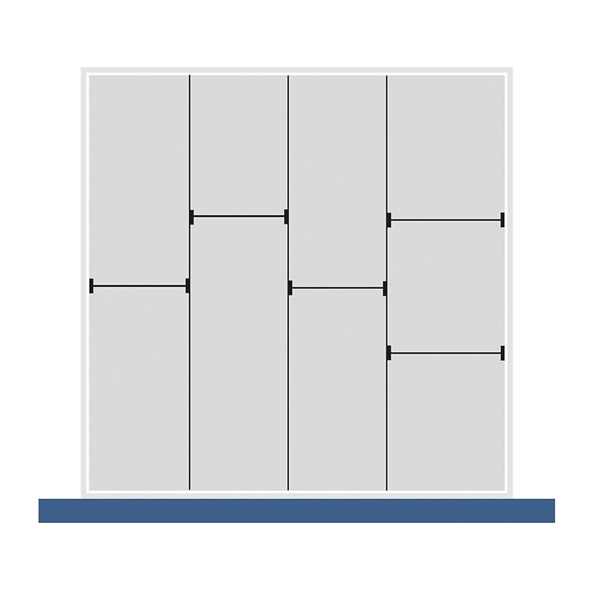 Bott Cubio Metal Drawer Dividers, Bott Cubio Metal Drawer Dividers, Bott Cubio Drawer Metal Dividers | 75h x 650w x 650d mm | Set A-0