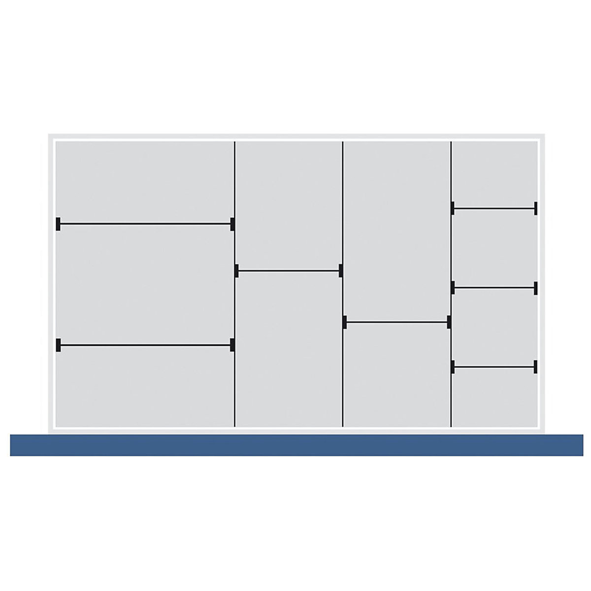 Bott Cubio Metal Drawer Dividers, Bott Cubio Metal Drawer Dividers, Bott Cubio Drawer Metal Dividers | 100-125h x 800w x 525d mm | Set B-0