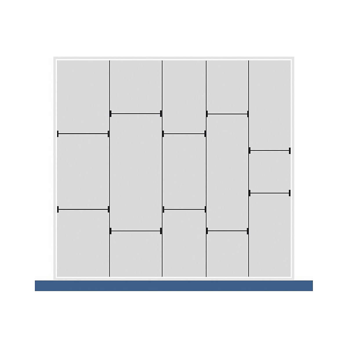 Bott Cubio Metal Drawer Dividers, Bott Cubio Metal Drawer Dividers, Bott Cubio Drawer Metal Dividers | 100-125h x 800w x 750d mm | Set B-0