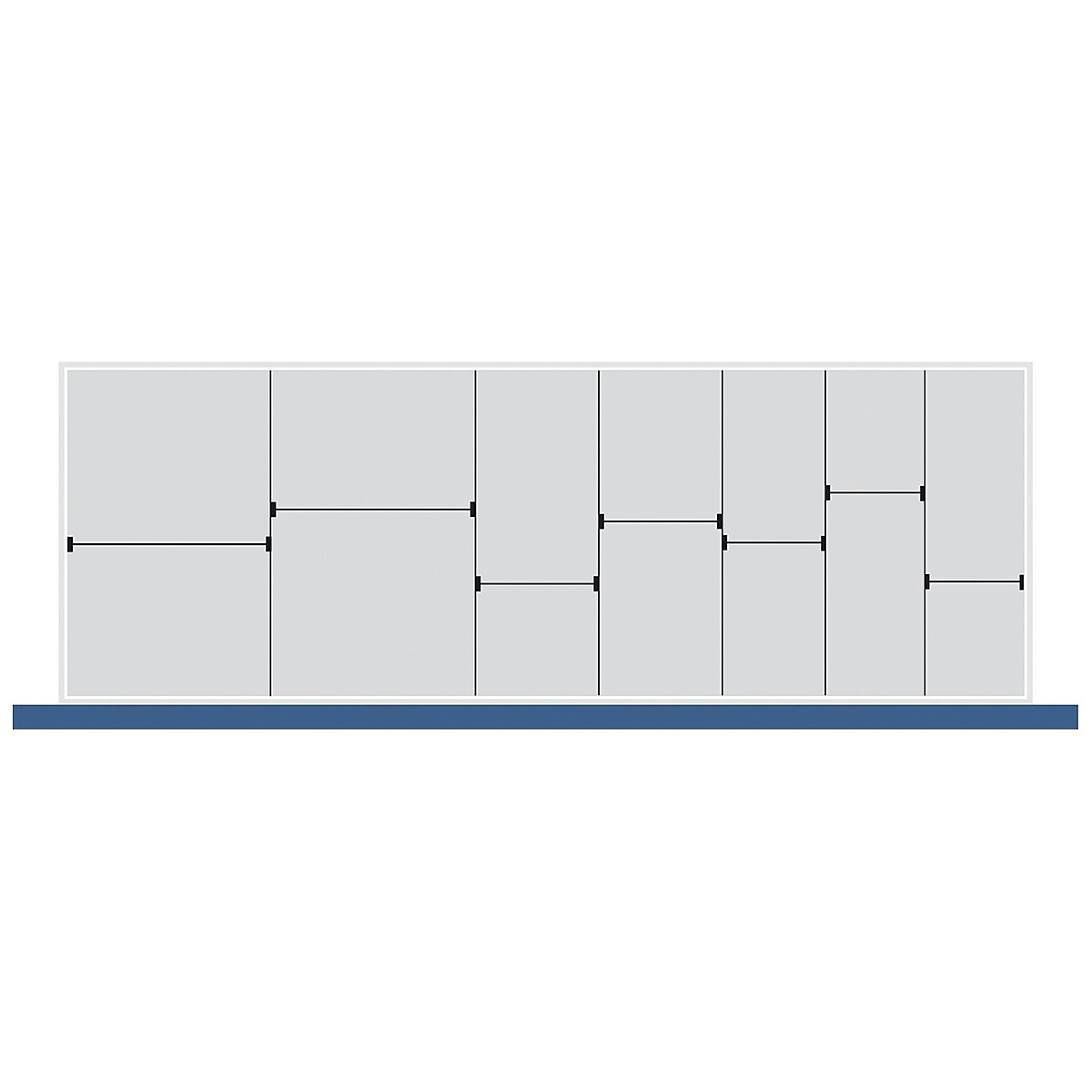 Bott Cubio Metal Drawer Dividers, Bott Cubio Metal Drawer Dividers, Bott Cubio Drawer Metal Dividers | 100-125h x 1300w x 650d mm | Set A-0