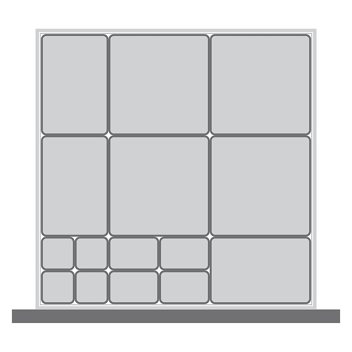 Bott Cubio Plastic Drawer Boxes, Bott Cubio Plastic Drawer Boxes, Bott Cubio Drawer Plastic Boxes | 75h x 525w x 525d mm | Set B-0