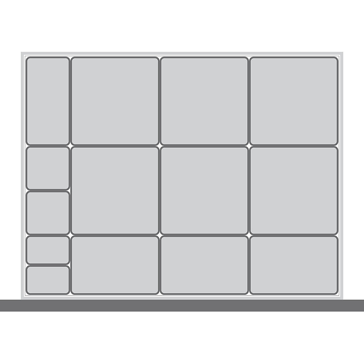 Bott Cubio Plastic Drawer Boxes, Bott Cubio Plastic Drawer Boxes, Bott Cubio Drawer Plastic Boxes | 75h x 650w x 525d mm | Set B-0