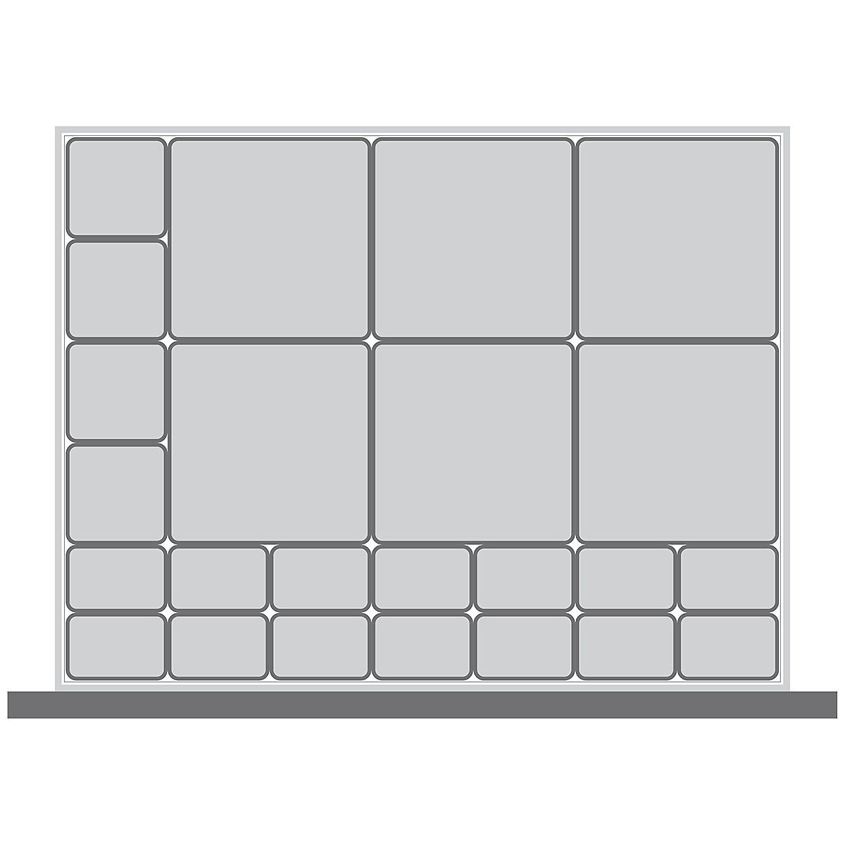 Bott Cubio Plastic Drawer Boxes, Bott Cubio Plastic Drawer Boxes, Bott Cubio Drawer Plastic Boxes | 75h x 650w x 525d mm | Set C-0
