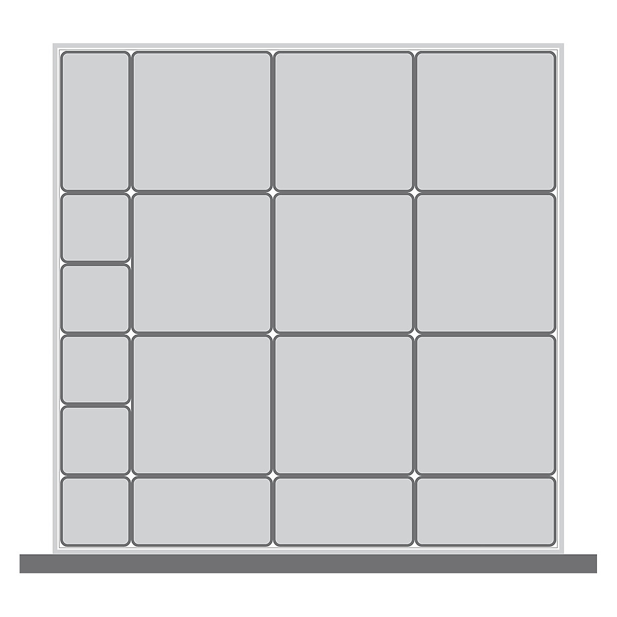 Bott Cubio Plastic Drawer Boxes, Bott Cubio Plastic Drawer Boxes, Bott Cubio Drawer Plastic Boxes | 75h x 650w x 650d mm | Set B-0