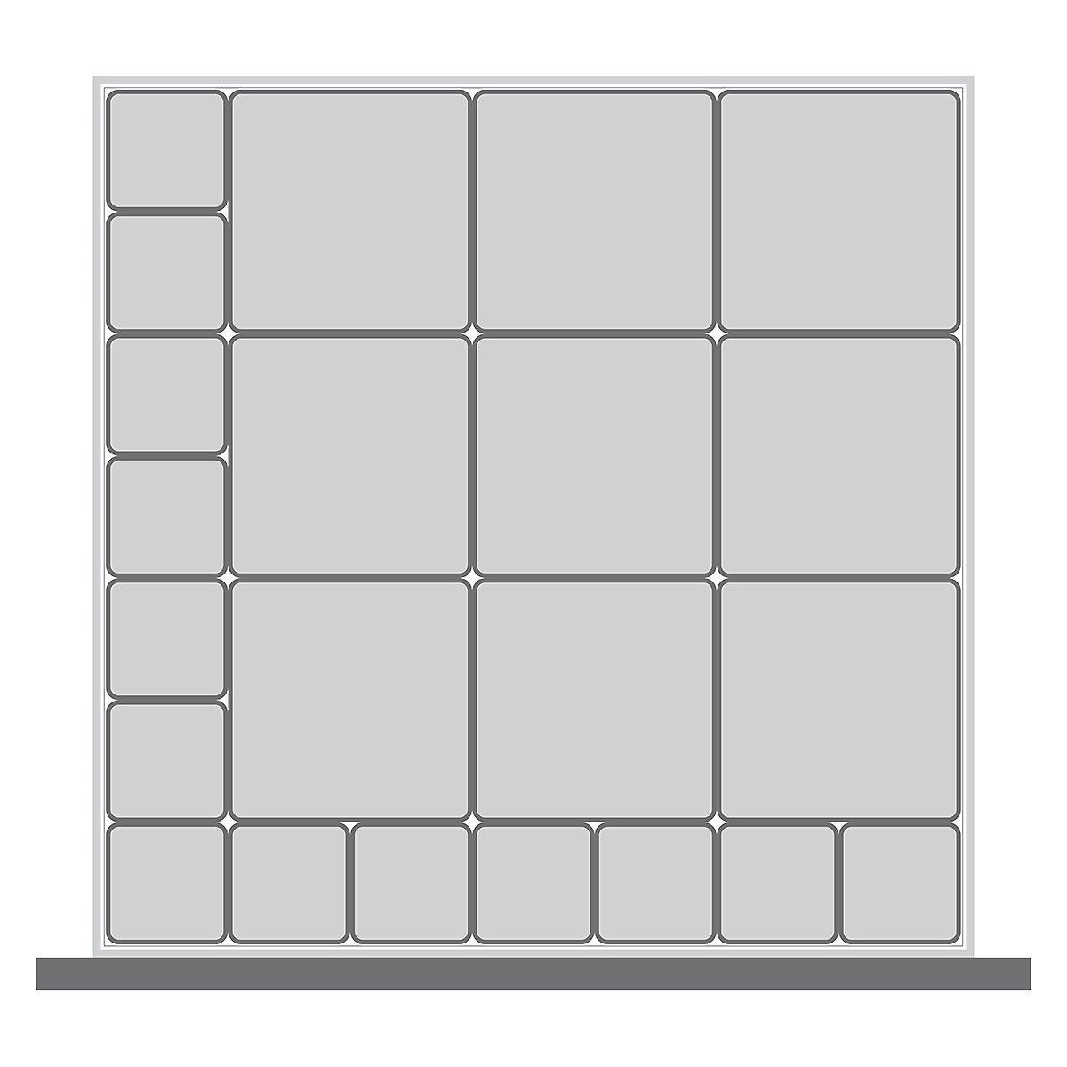 Bott Cubio Plastic Drawer Boxes, Bott Cubio Plastic Drawer Boxes, Bott Cubio Drawer Plastic Boxes | 75h x 650w x 650d mm | Set C-0