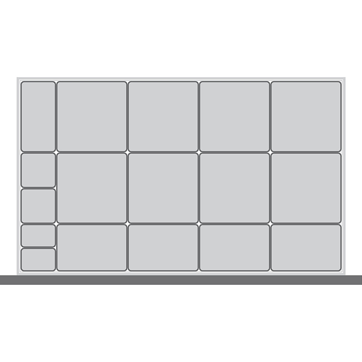 Bott Cubio Plastic Drawer Boxes, Bott Cubio Plastic Drawer Boxes, Bott Cubio Drawer Plastic Boxes | 75h x 800w x 525d mm | Set B-0