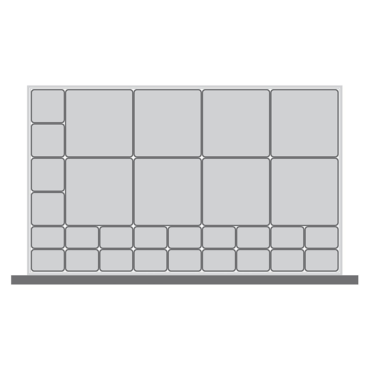 Bott Cubio Plastic Drawer Boxes, Bott Cubio Plastic Drawer Boxes, Bott Cubio Drawer Plastic Boxes | 75h x 800w x 525d mm | Set C-0
