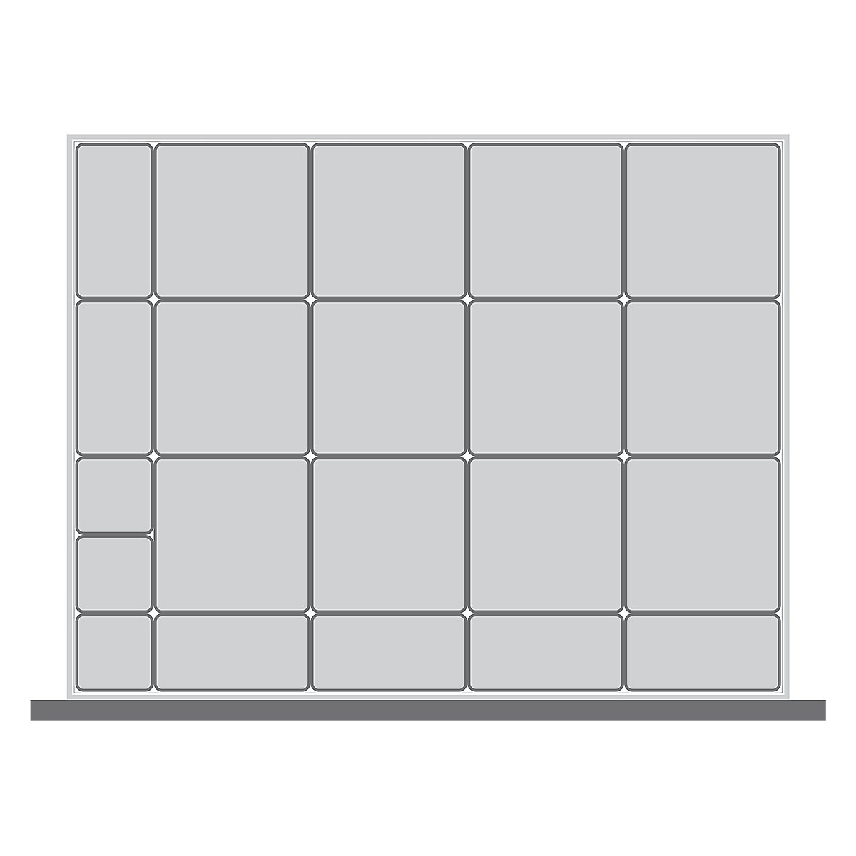 Bott Cubio Plastic Drawer Boxes, Bott Cubio Plastic Drawer Boxes, Bott Cubio Drawer Plastic Boxes | 75h x 800w x 650d mm | Set B-0