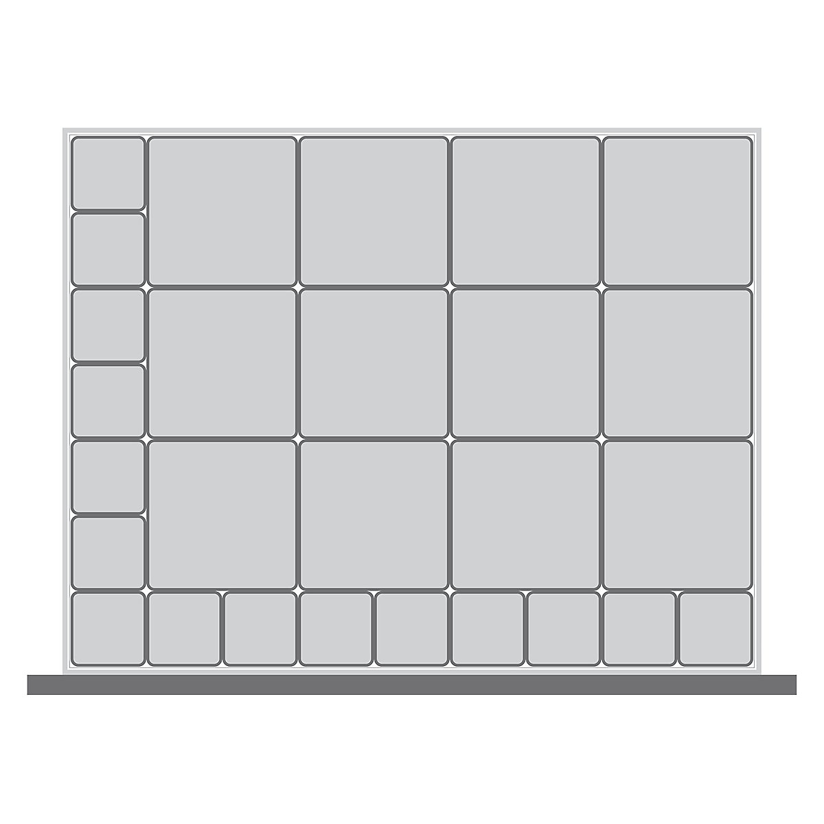 Bott Cubio Plastic Drawer Boxes, Bott Cubio Plastic Drawer Boxes, Bott Cubio Drawer Plastic Boxes | 75h x 800w x 650d mm | Set C-0