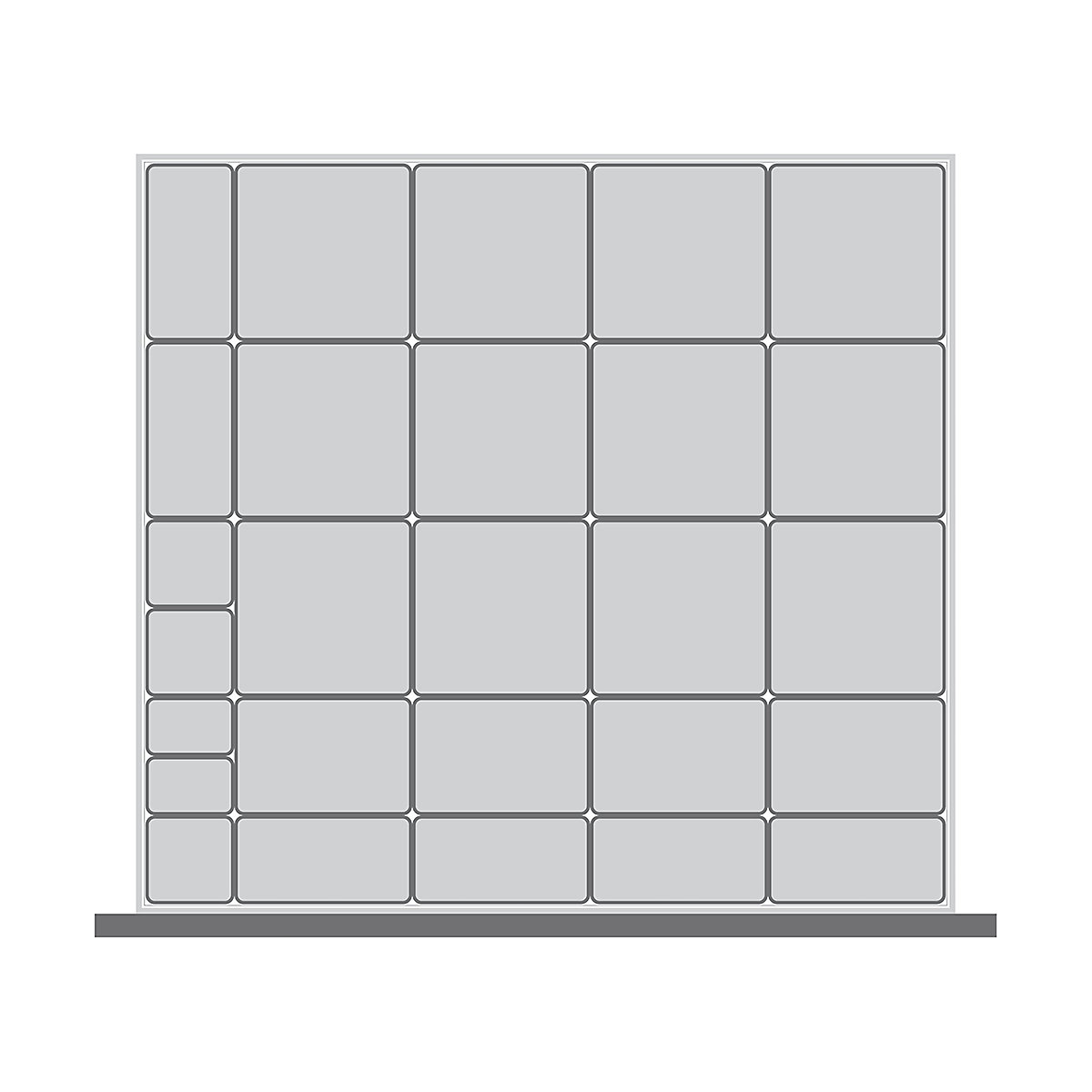 Bott Cubio Plastic Drawer Boxes, Bott Cubio Plastic Drawer Boxes, Bott Cubio Drawer Plastic Boxes | 75h x 800w x 750d mm | Set B-0