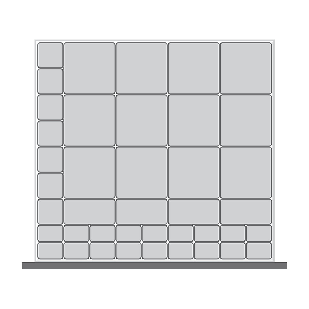 Bott Cubio Plastic Drawer Boxes, Bott Cubio Plastic Drawer Boxes, Bott Cubio Drawer Plastic Boxes | 75h x 800w x 750d mm | Set C-0