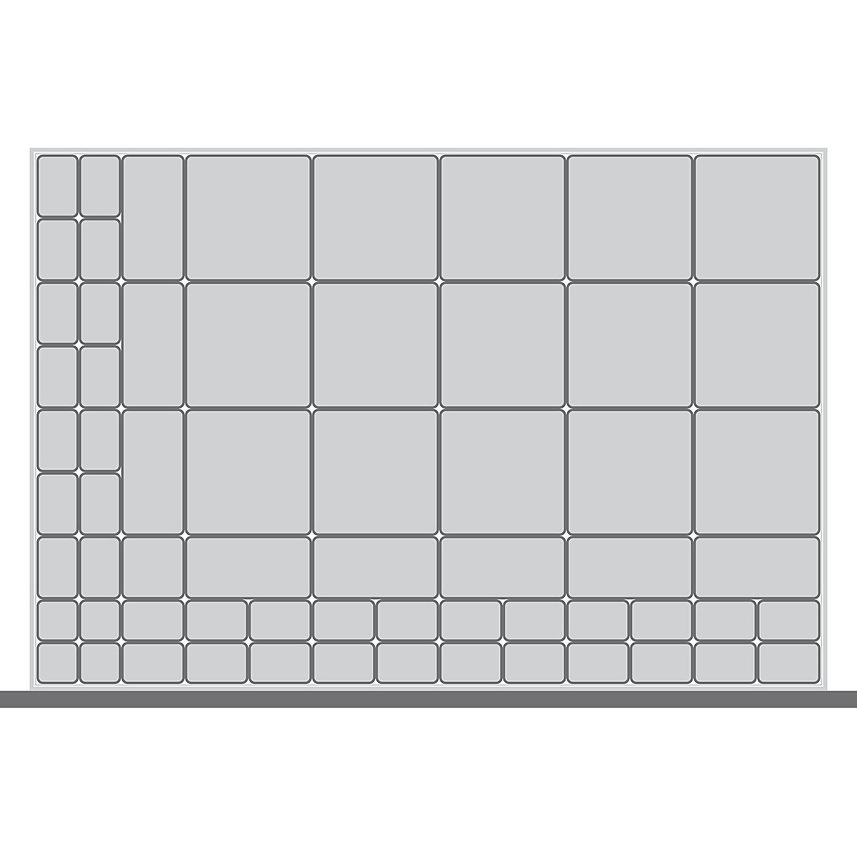 Bott Cubio Plastic Drawer Boxes, Bott Cubio Plastic Drawer Boxes, Bott Cubio Drawer Plastic Boxes | 75h x 1050w x 750d mm | Set C-0