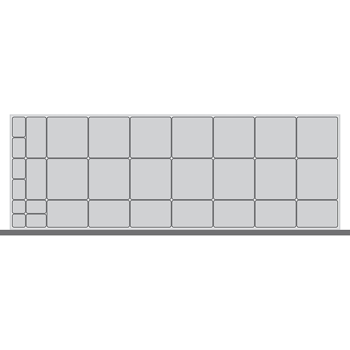 Bott Cubio Plastic Drawer Boxes, Bott Cubio Plastic Drawer Boxes, Bott Cubio Drawer Plastic Boxes | 75h x 1300w x 525d mm | Set B-0