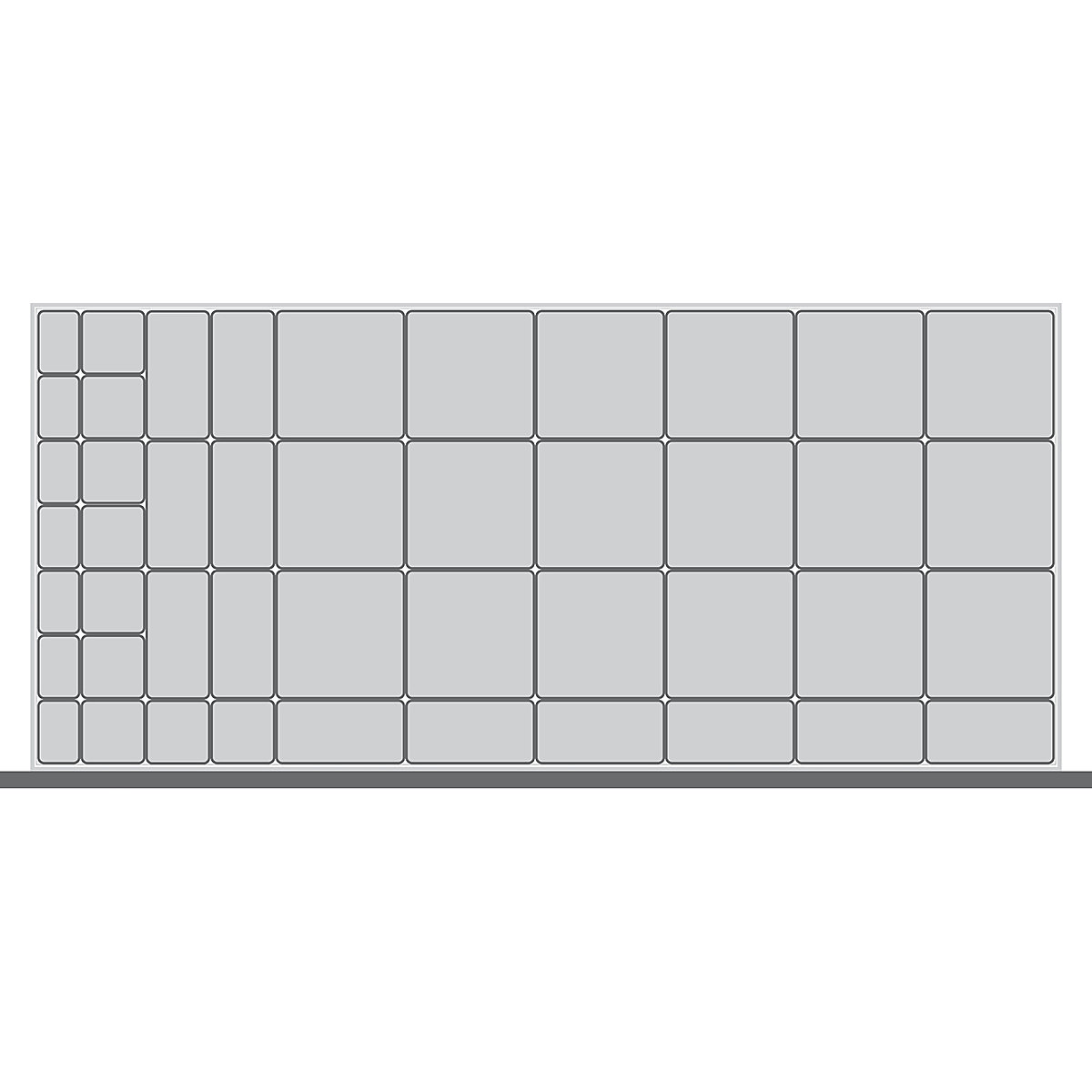 Bott Cubio Plastic Drawer Boxes, Bott Cubio Plastic Drawer Boxes, Bott Cubio Drawer Plastic Boxes | 75h x 1300w x 650d mm | Set C-0