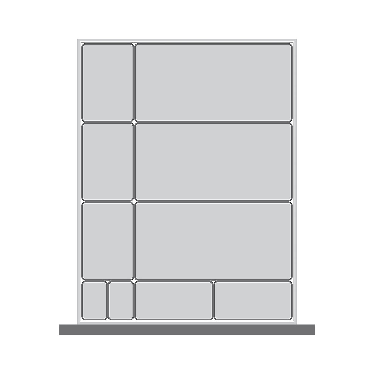Bott Cubio Plastic Drawer Boxes, Bott Cubio Plastic Drawer Boxes, Bott Cubio Drawer Plastic Boxes | 100h x 525w x 650d mm | Set A-0
