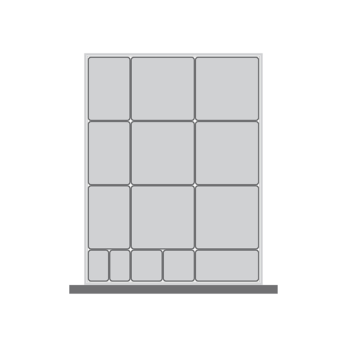 Bott Cubio Plastic Drawer Boxes, Bott Cubio Plastic Drawer Boxes, Bott Cubio Drawer Plastic Boxes | 100h x 525w x 650d mm | Set B-0