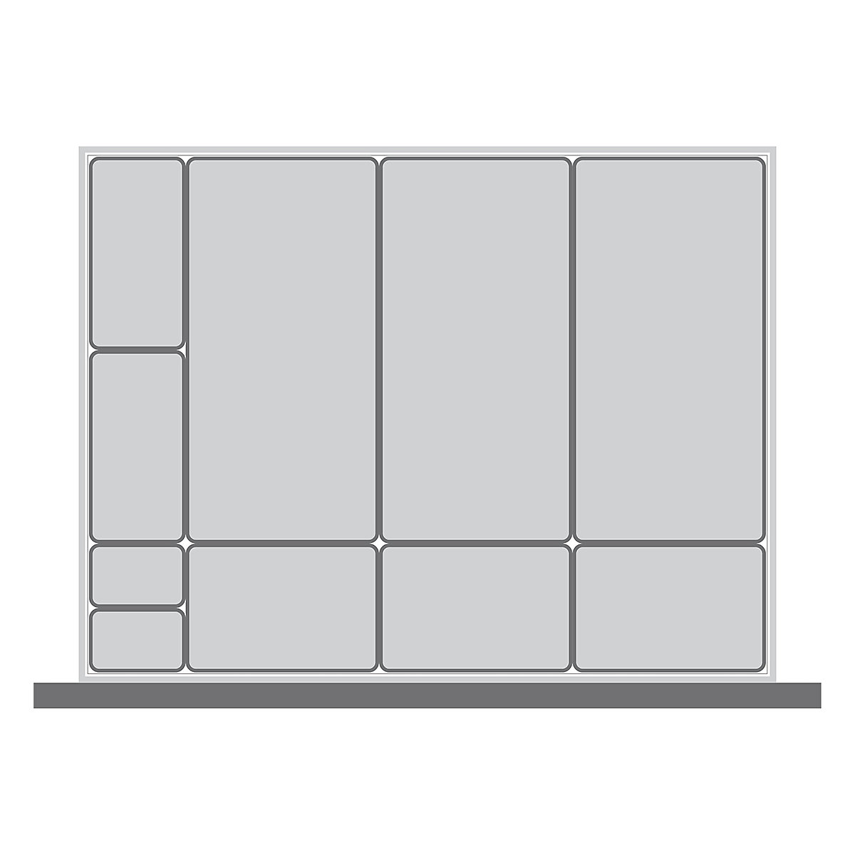 Bott Cubio Plastic Drawer Boxes, Bott Cubio Plastic Drawer Boxes, Bott Cubio Drawer Plastic Boxes | 100h x 650w x 525d mm | Set A-0